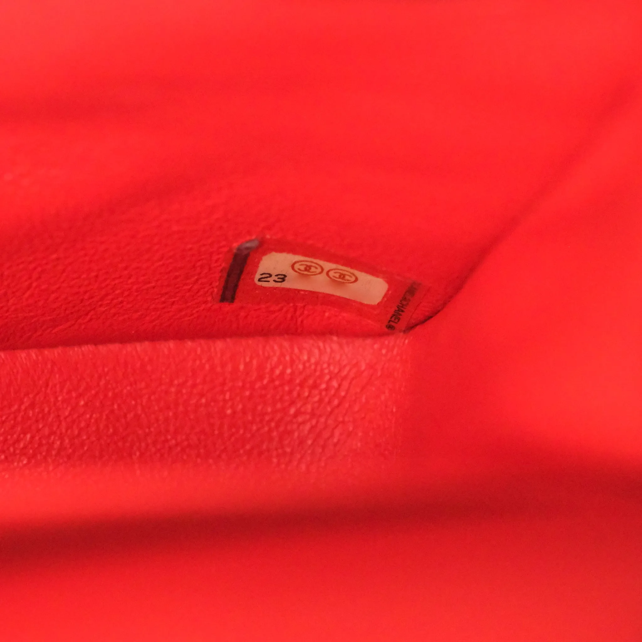 Chanel Classic M/L Medium Double Flap Red Lambskin Gold Hardware