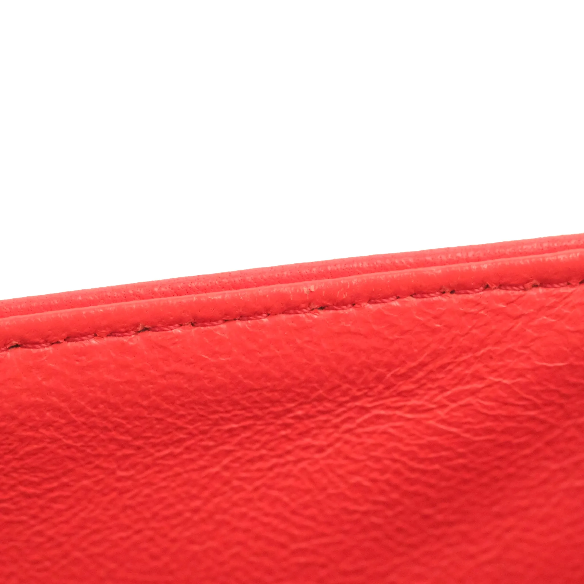 Chanel Classic M/L Medium Double Flap Red Lambskin Gold Hardware