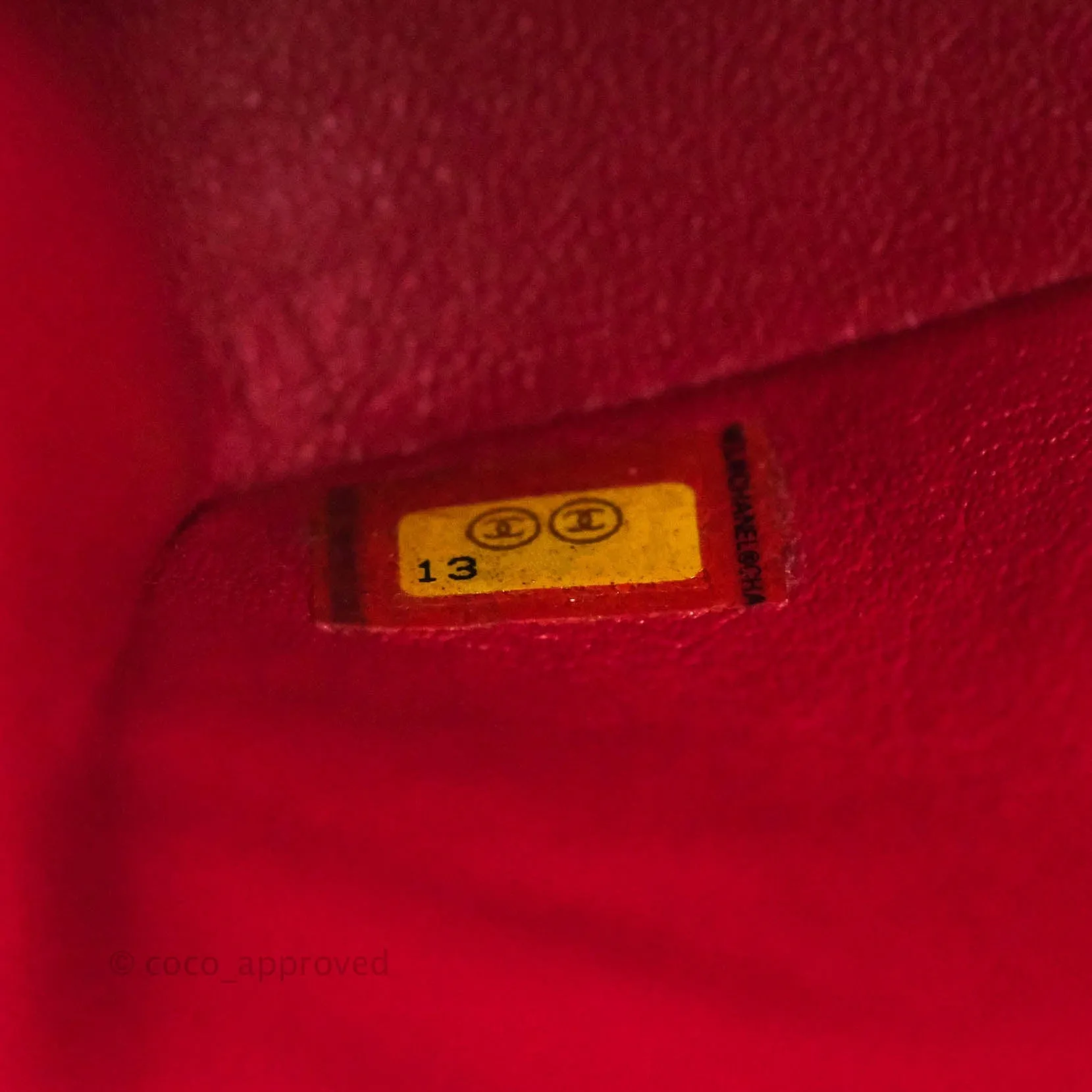 Chanel Classic M/L Medium Double Flap Red Lambskin Silver Hardware