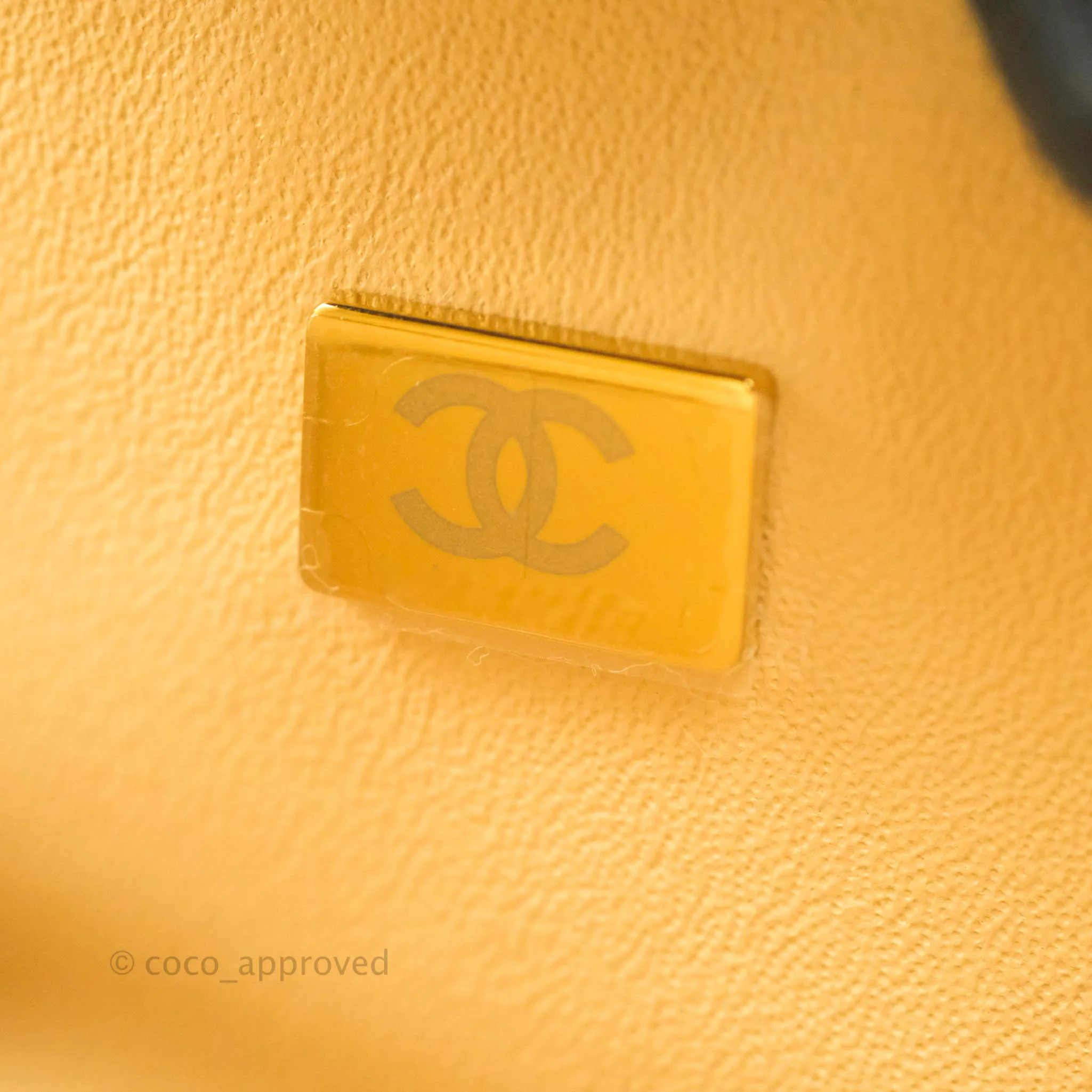 Chanel Classic M/L Medium Flap Quilted Beige Clair Caviar Gold Hardware
