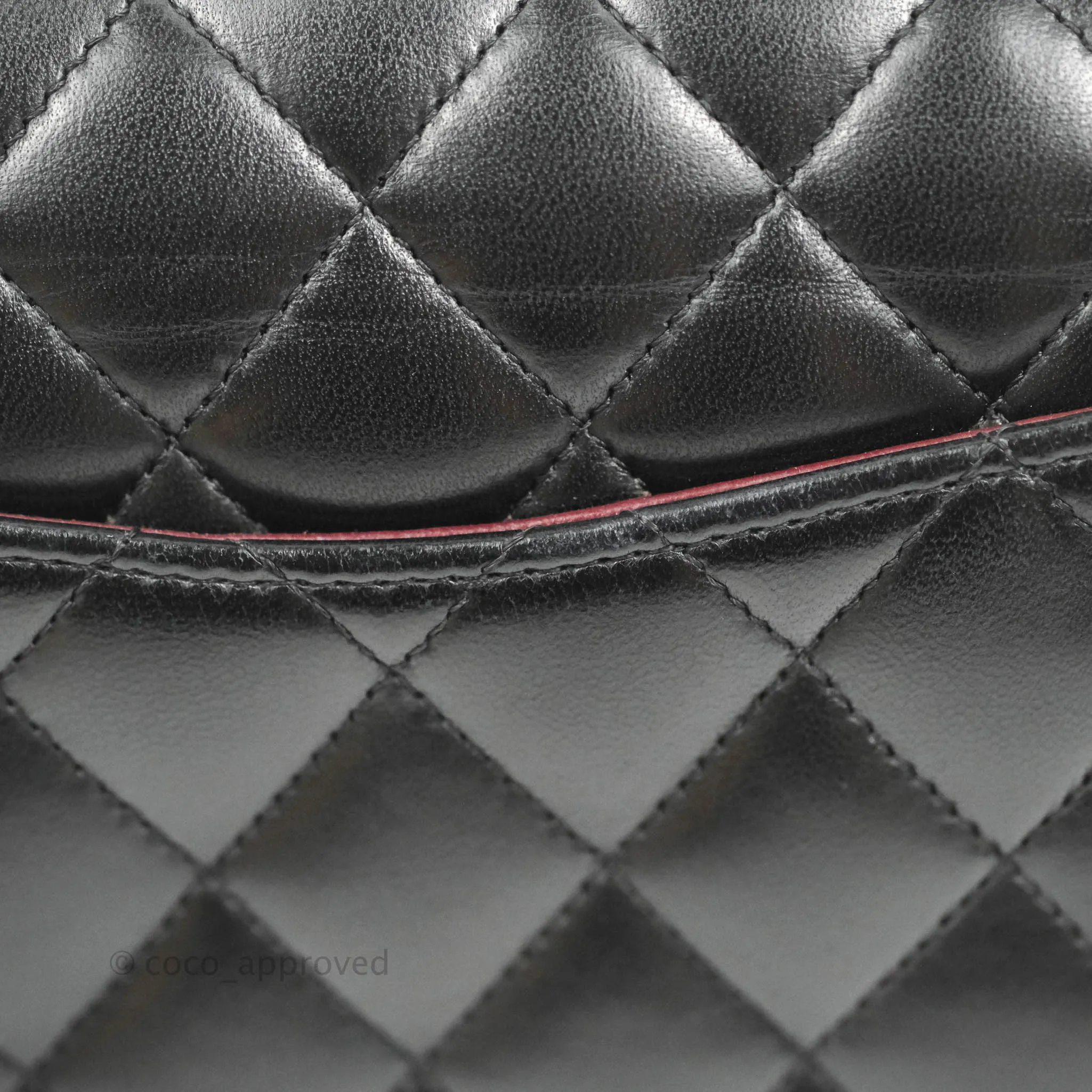 Chanel Classic M/L Medium Flap Quilted Black Lambskin 24K Gold Hardware
