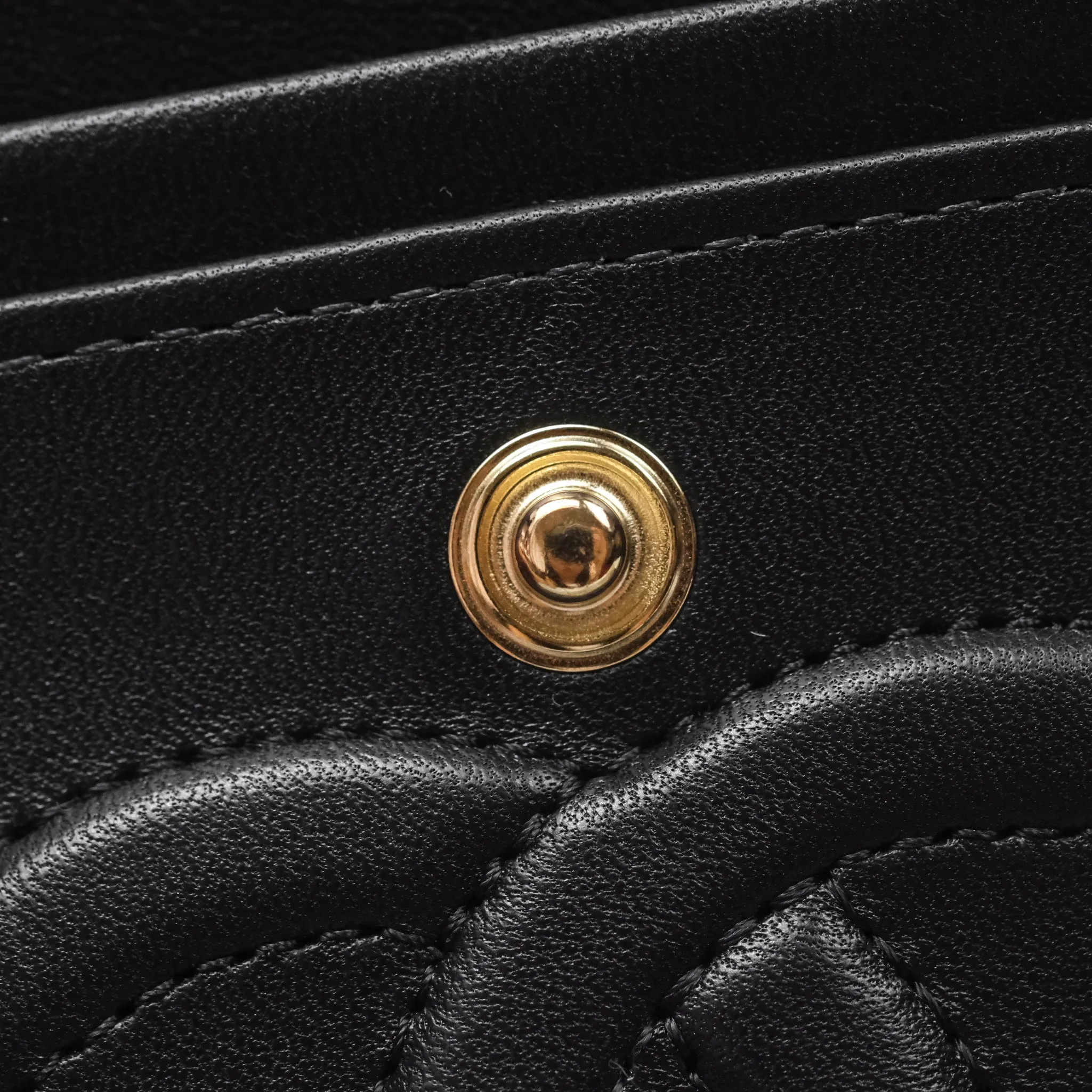 Chanel Classic M/L Medium Flap Quilted Black Lambskin Rose Gold Hardware