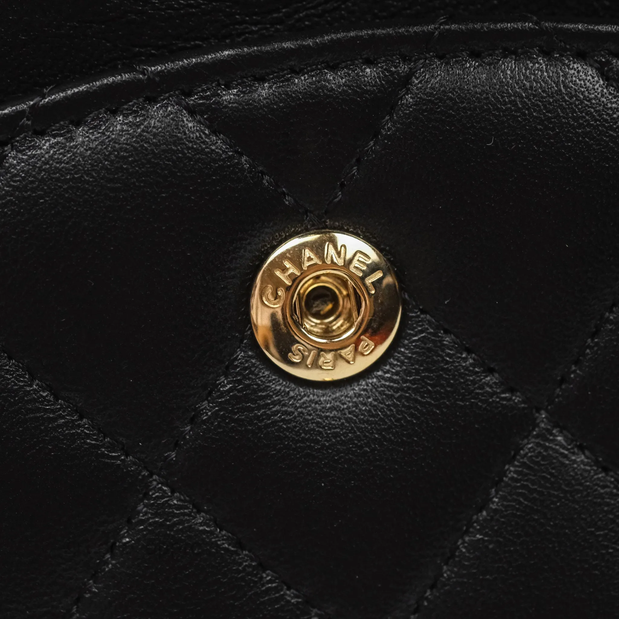 Chanel Classic M/L Medium Flap Quilted Black Lambskin Rose Gold Hardware