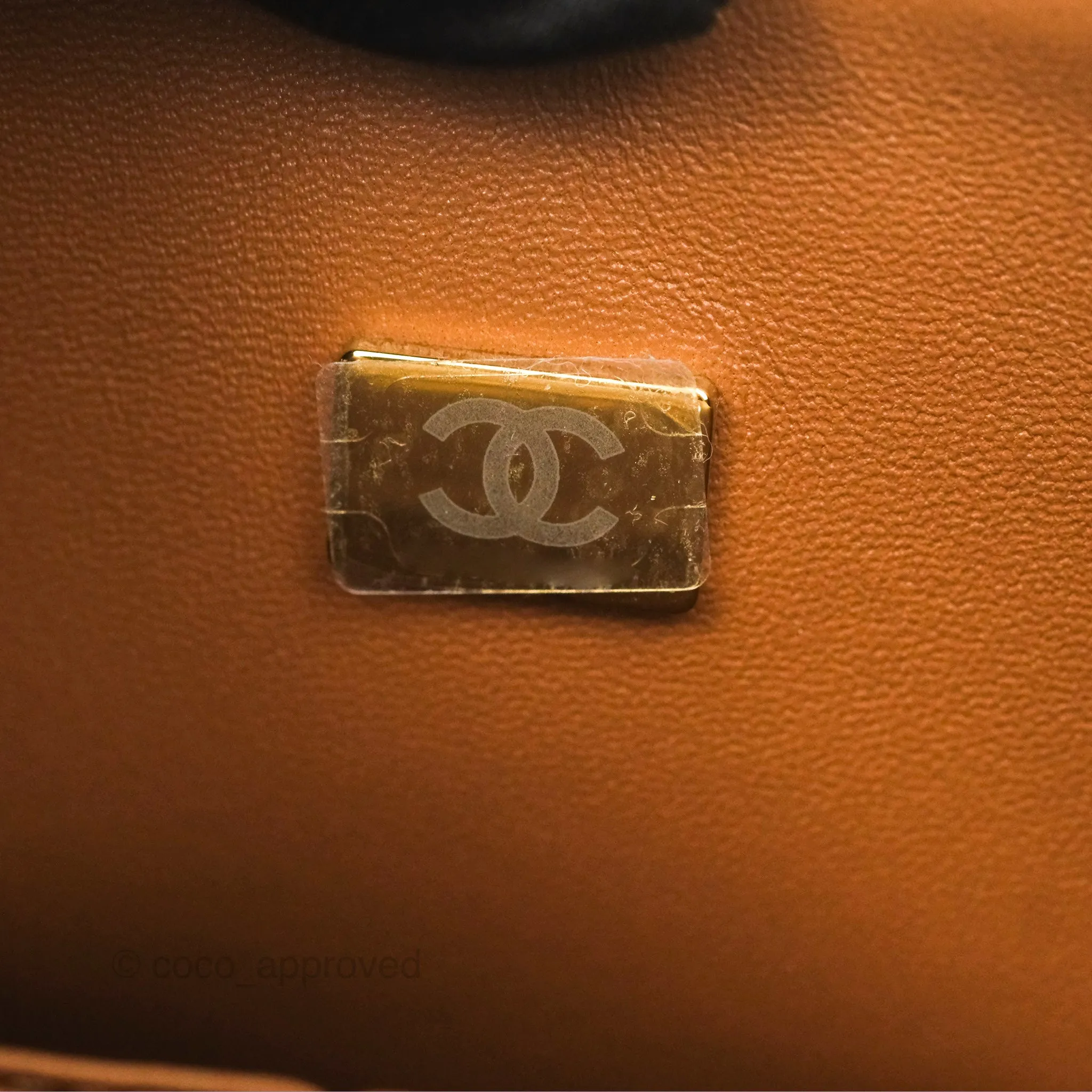 Chanel Classic M/L Medium Flap Quilted Brown Lambskin Gold Hardware