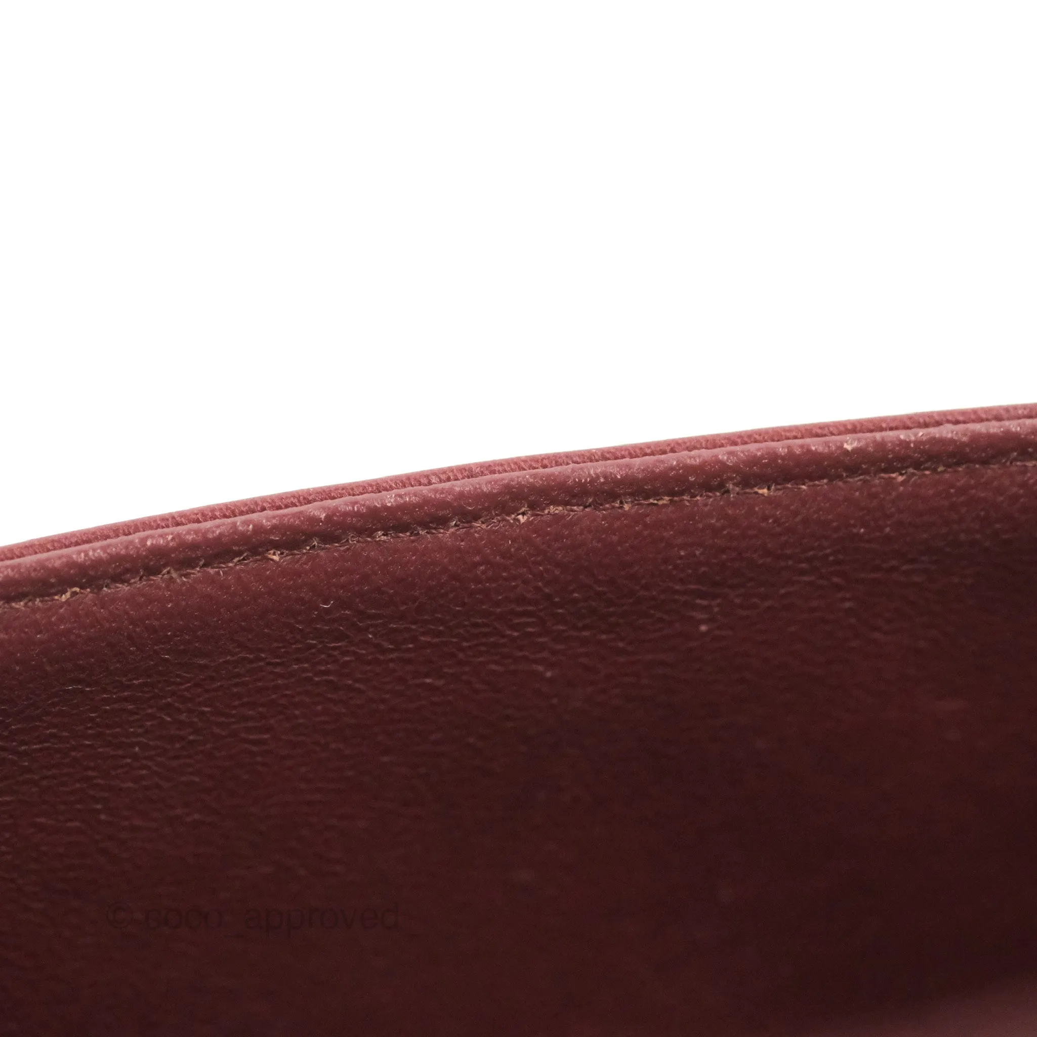 Chanel Classic M/L Medium Flap Quilted Burgundy Lambskin Gold Hardware
