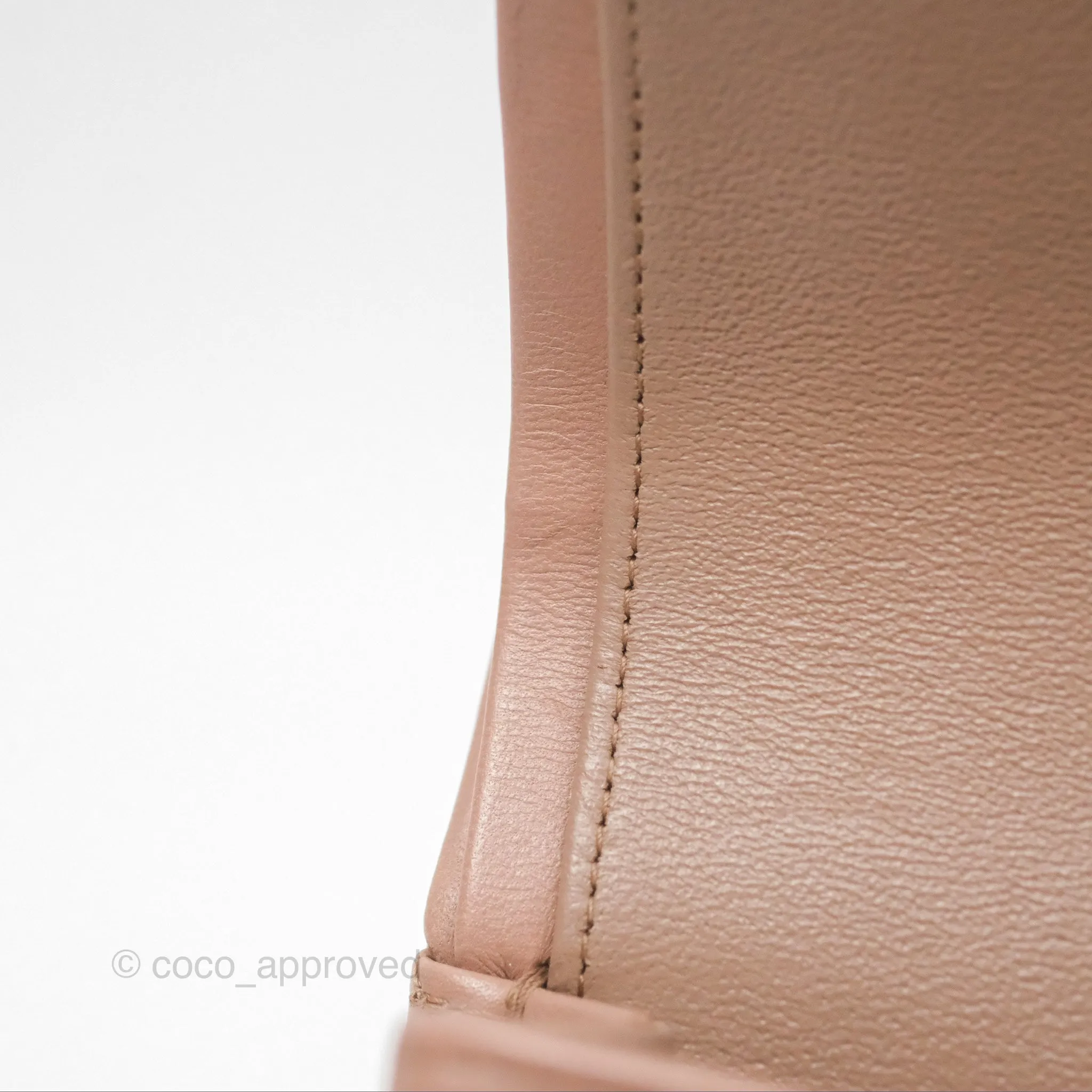 Chanel Classic M/L Medium Flap Quilted Dark Beige Lambskin Gold Hardware