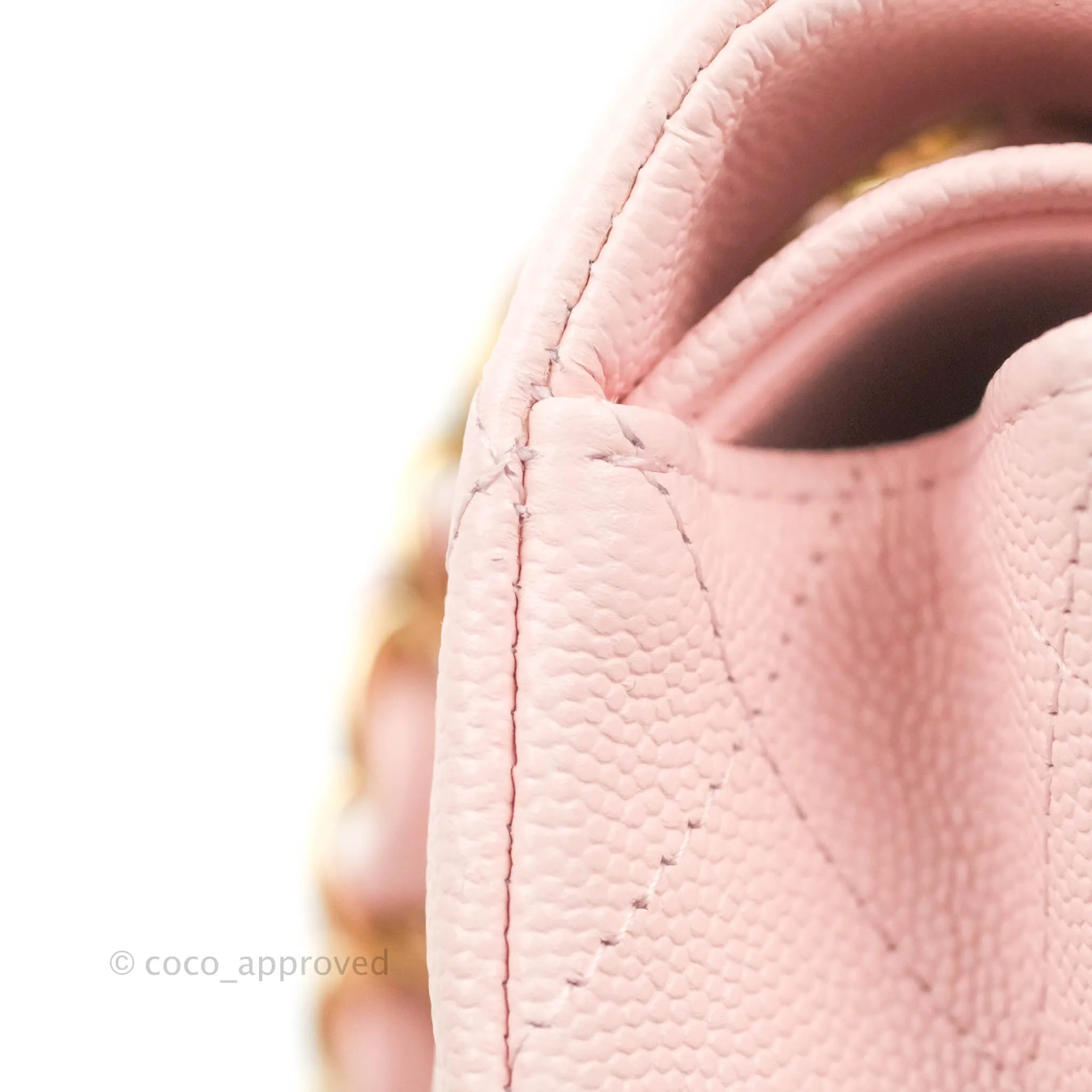 Chanel Classic M/L Medium Flap Quilted Pink Caviar Gold Hardware 22S