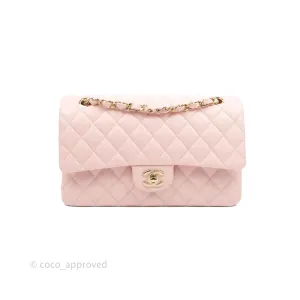 Chanel Classic M/L Medium Flap Quilted Pink Caviar Gold Hardware 22S