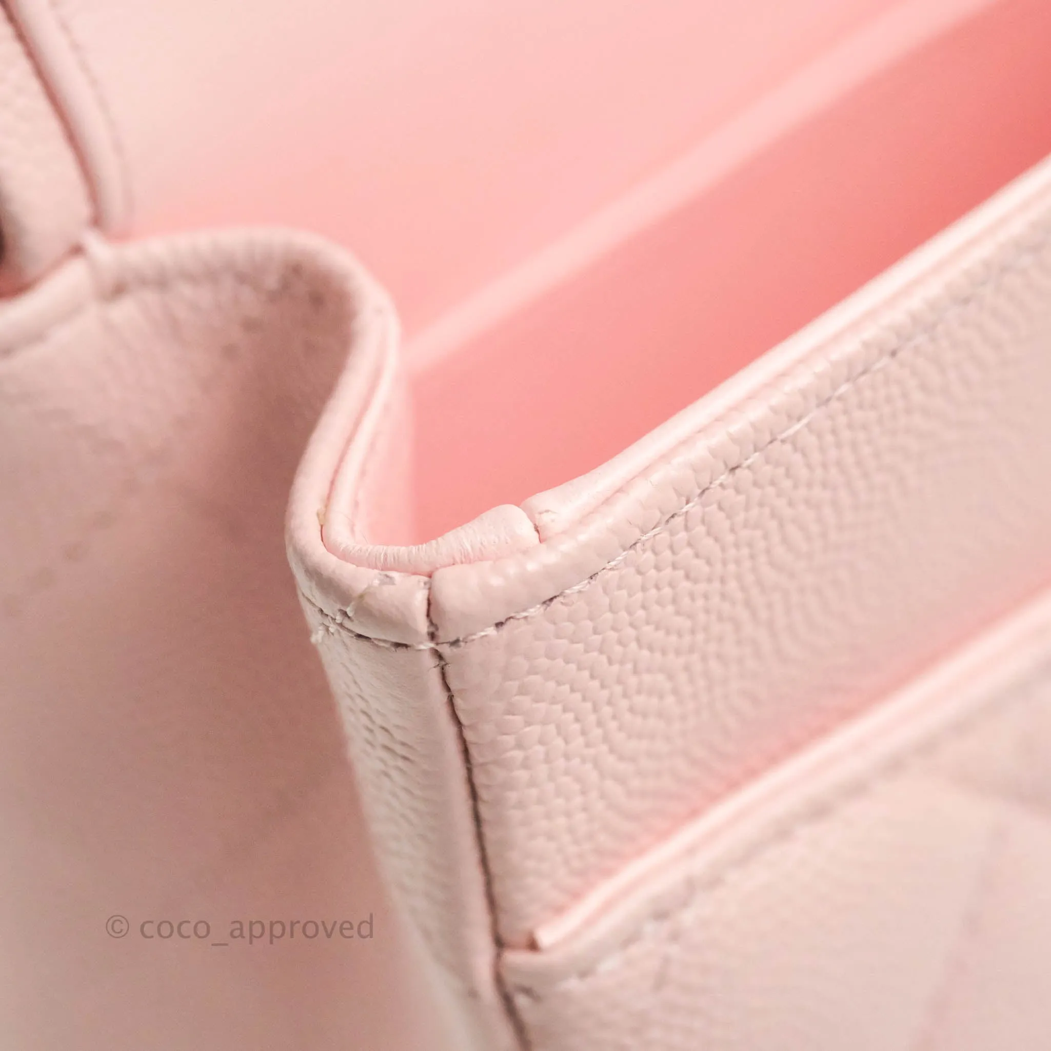 Chanel Classic M/L Medium Flap Quilted Pink Caviar Gold Hardware 22S