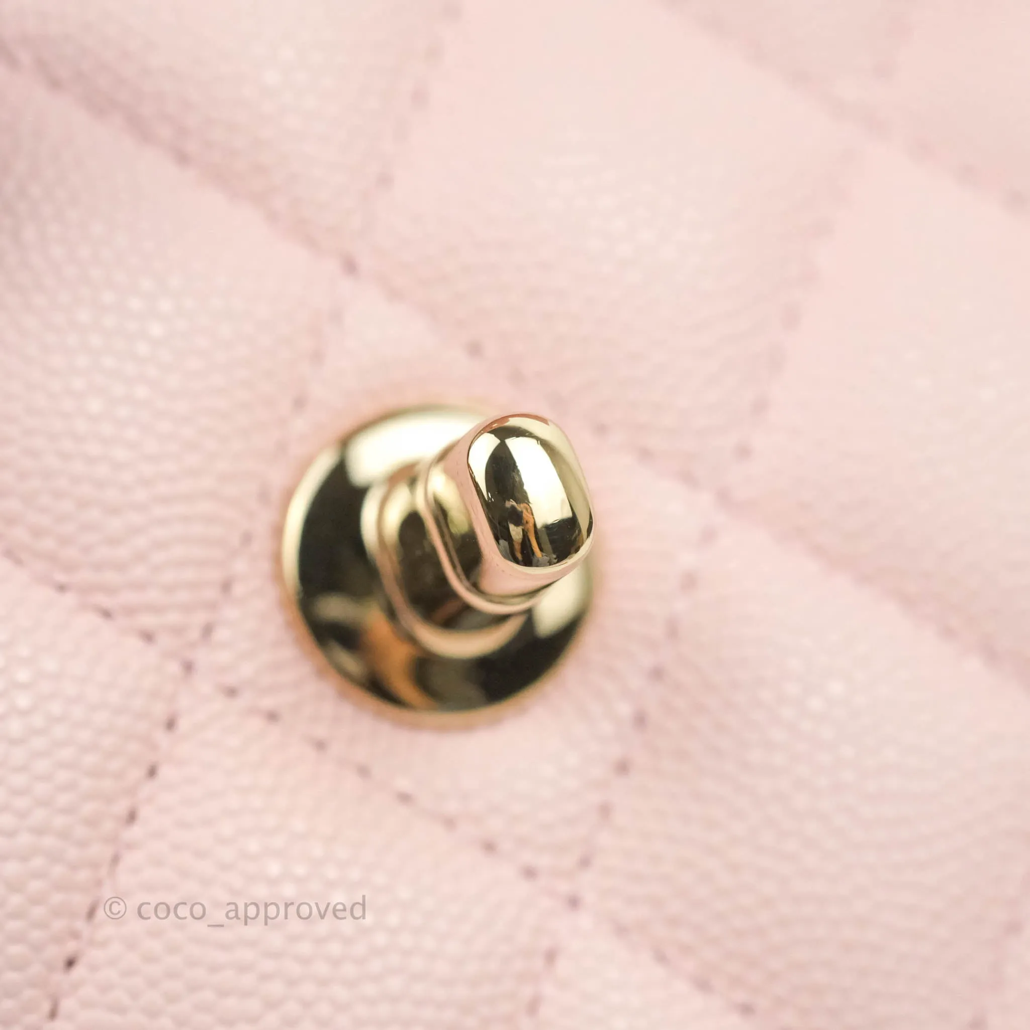 Chanel Classic M/L Medium Flap Quilted Pink Caviar Gold Hardware 22S