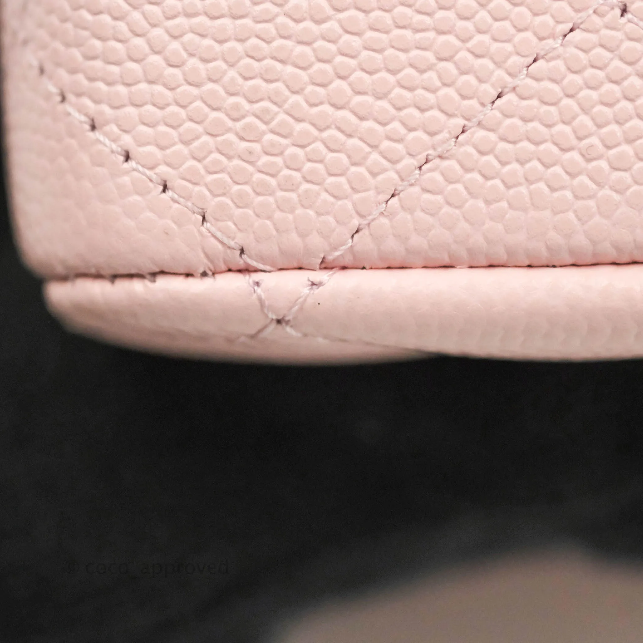 Chanel Classic M/L Medium Flap Quilted Pink Caviar Gold Hardware 22S