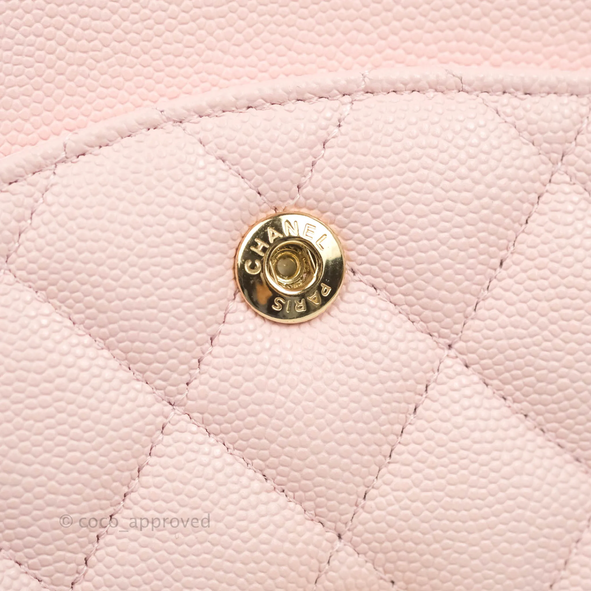 Chanel Classic M/L Medium Flap Quilted Pink Caviar Gold Hardware 22S