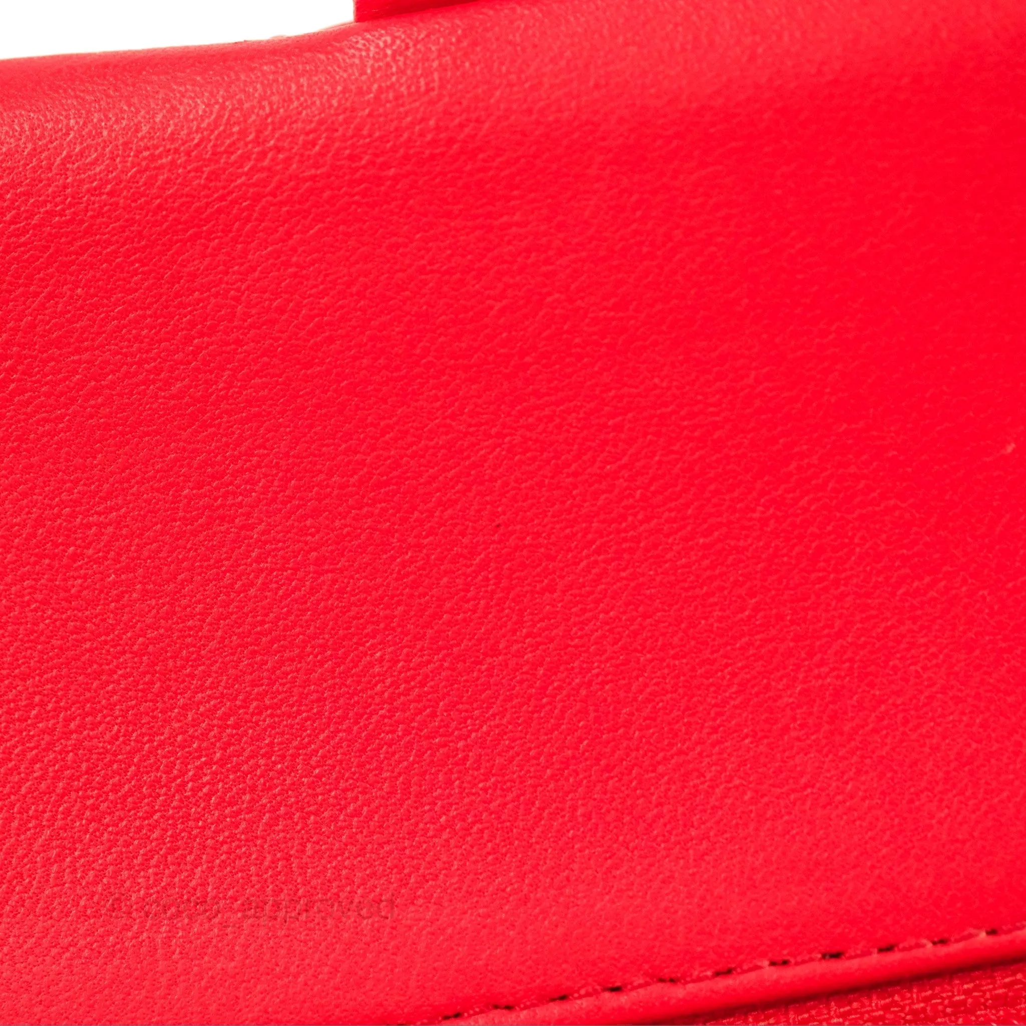 Chanel Classic M/L Medium Flap Quilted Red Lambskin Gold Hardware