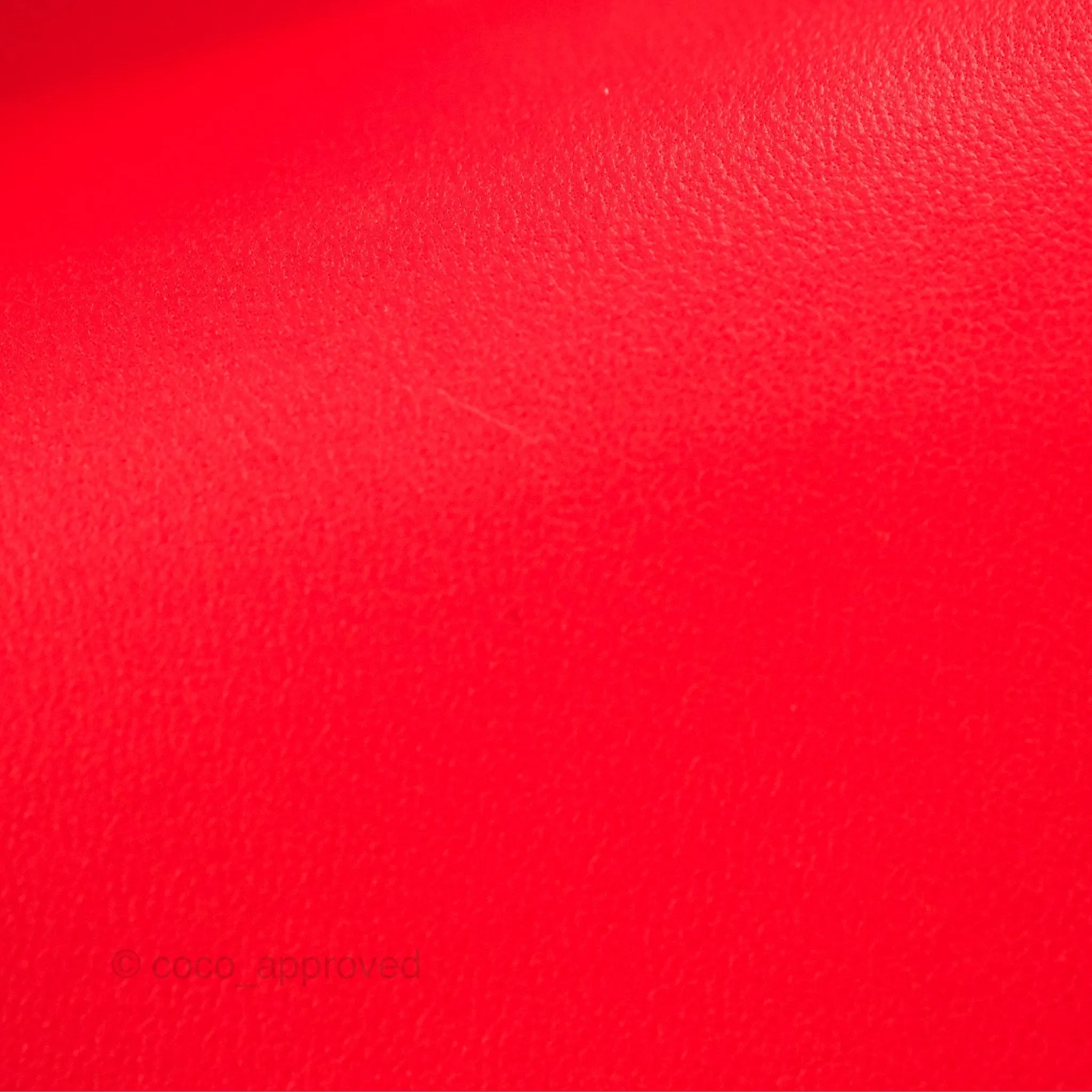 Chanel Classic M/L Medium Flap Quilted Red Lambskin Gold Hardware