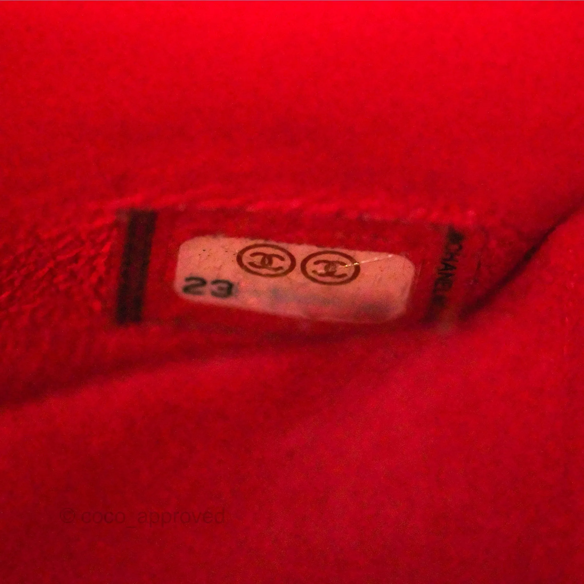 Chanel Classic M/L Medium Flap Quilted Red Lambskin Gold Hardware