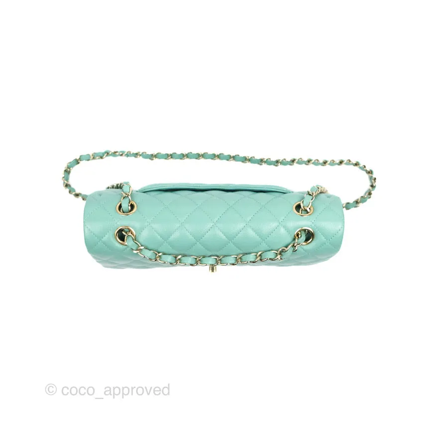Chanel Classic M/L Medium Flap Quilted Tiffany Caviar Gold Hardware 21S