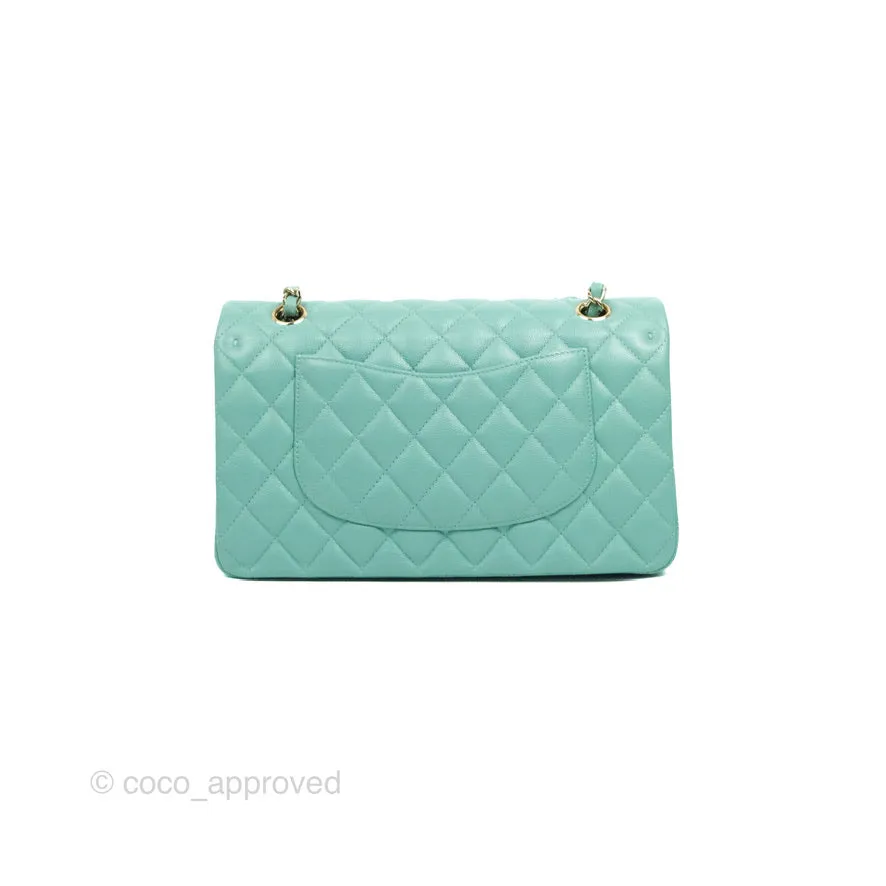 Chanel Classic M/L Medium Flap Quilted Tiffany Caviar Gold Hardware 21S