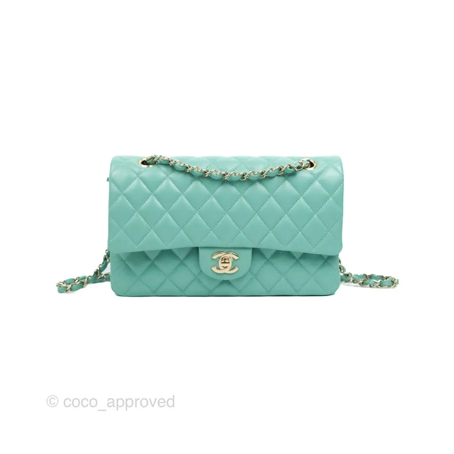 Chanel Classic M/L Medium Flap Quilted Tiffany Caviar Gold Hardware 21S