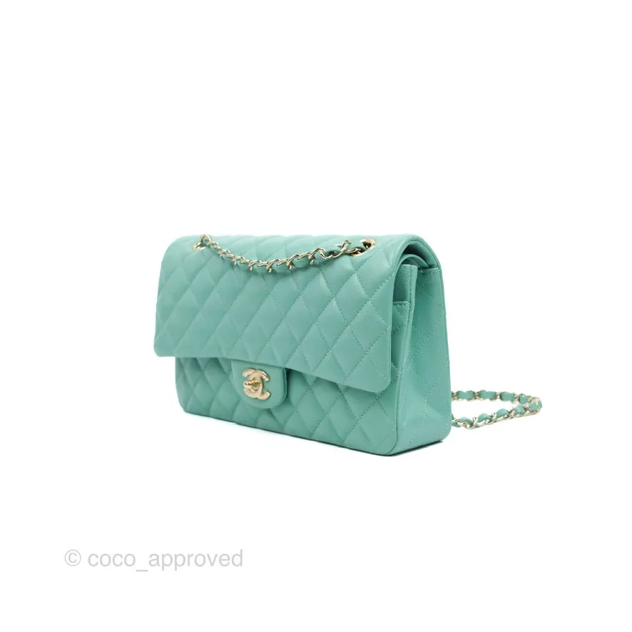 Chanel Classic M/L Medium Flap Quilted Tiffany Caviar Gold Hardware 21S