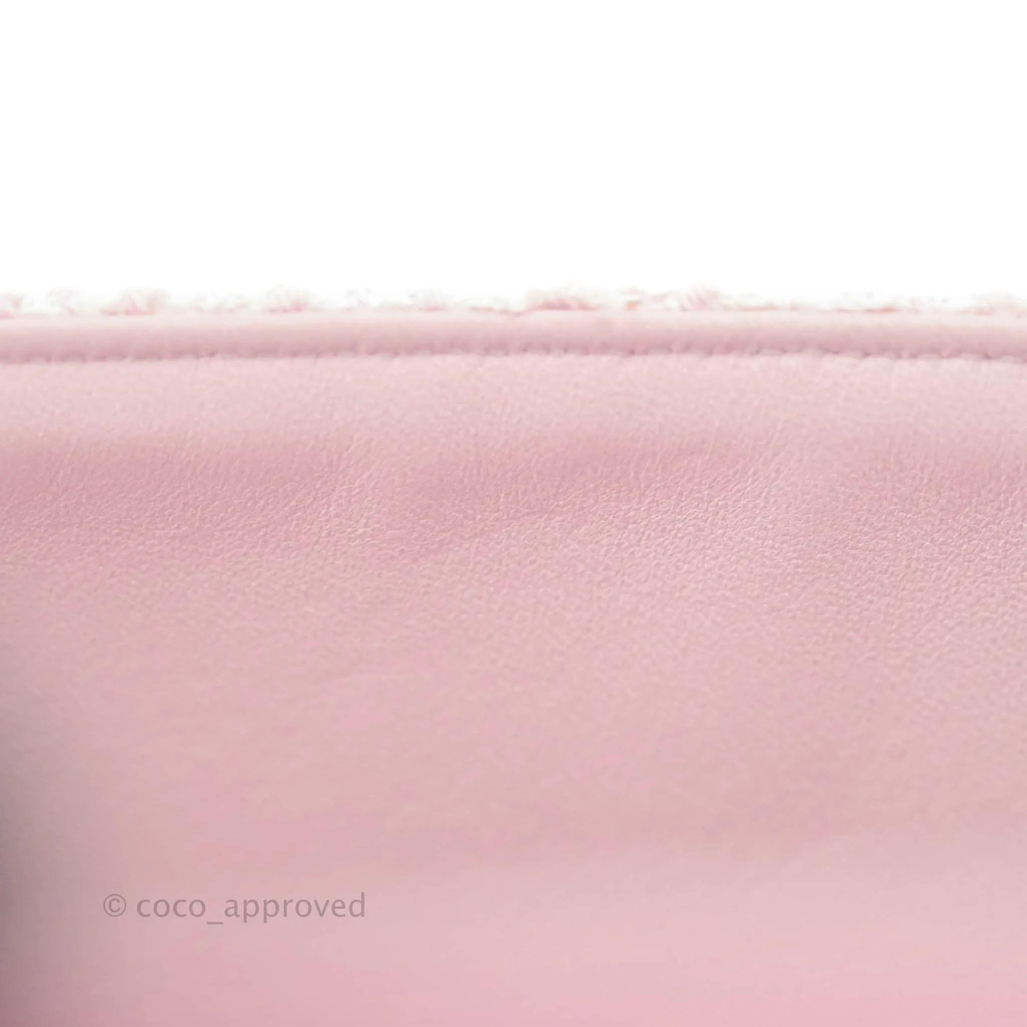 Chanel Classic M/L Medium Quilted Double Flap Bag Pink Tweed Gold Hardware