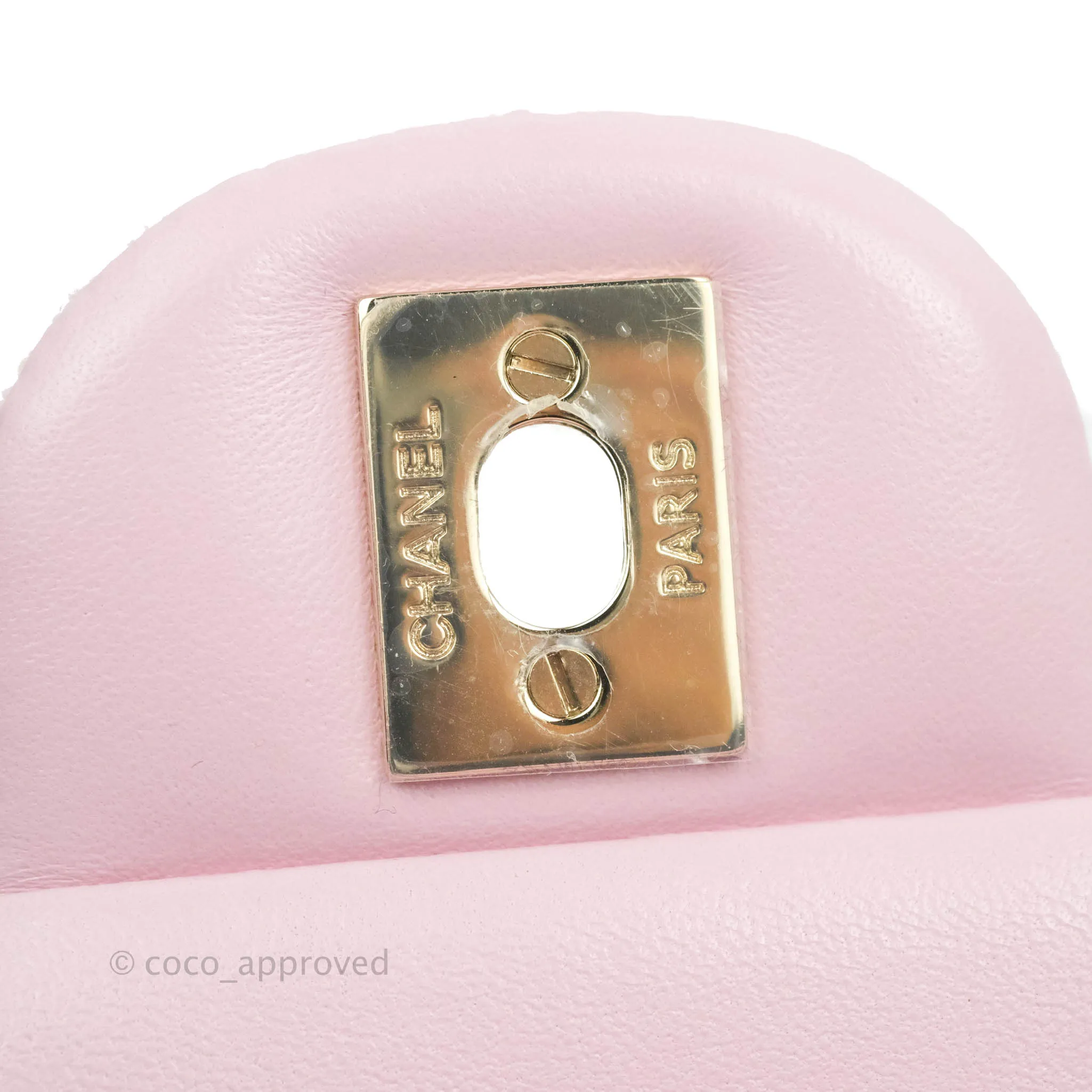 Chanel Classic M/L Medium Quilted Double Flap Bag Pink Tweed Gold Hardware