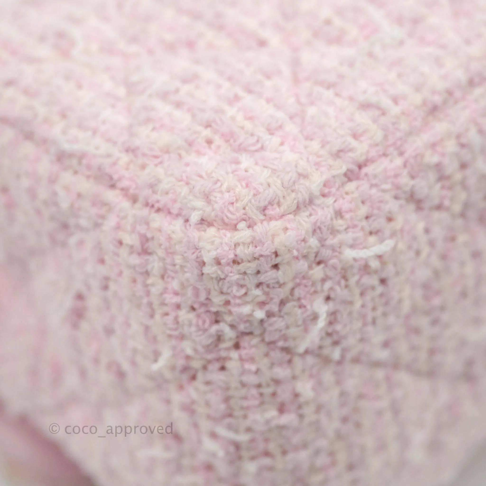 Chanel Classic M/L Medium Quilted Double Flap Bag Pink Tweed Gold Hardware