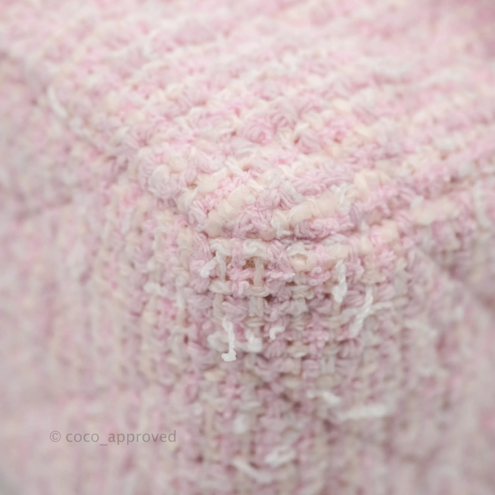 Chanel Classic M/L Medium Quilted Double Flap Bag Pink Tweed Gold Hardware