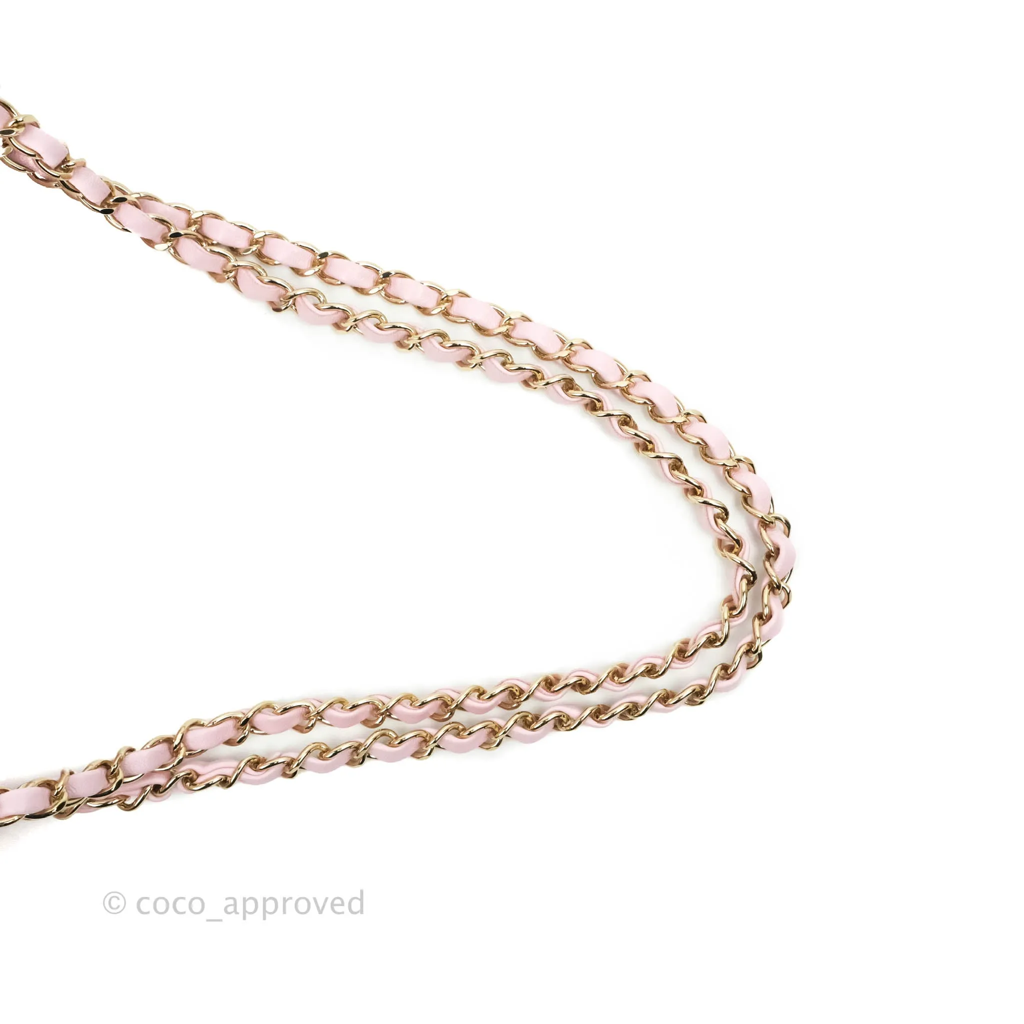 Chanel Classic M/L Medium Quilted Double Flap Bag Pink Tweed Gold Hardware