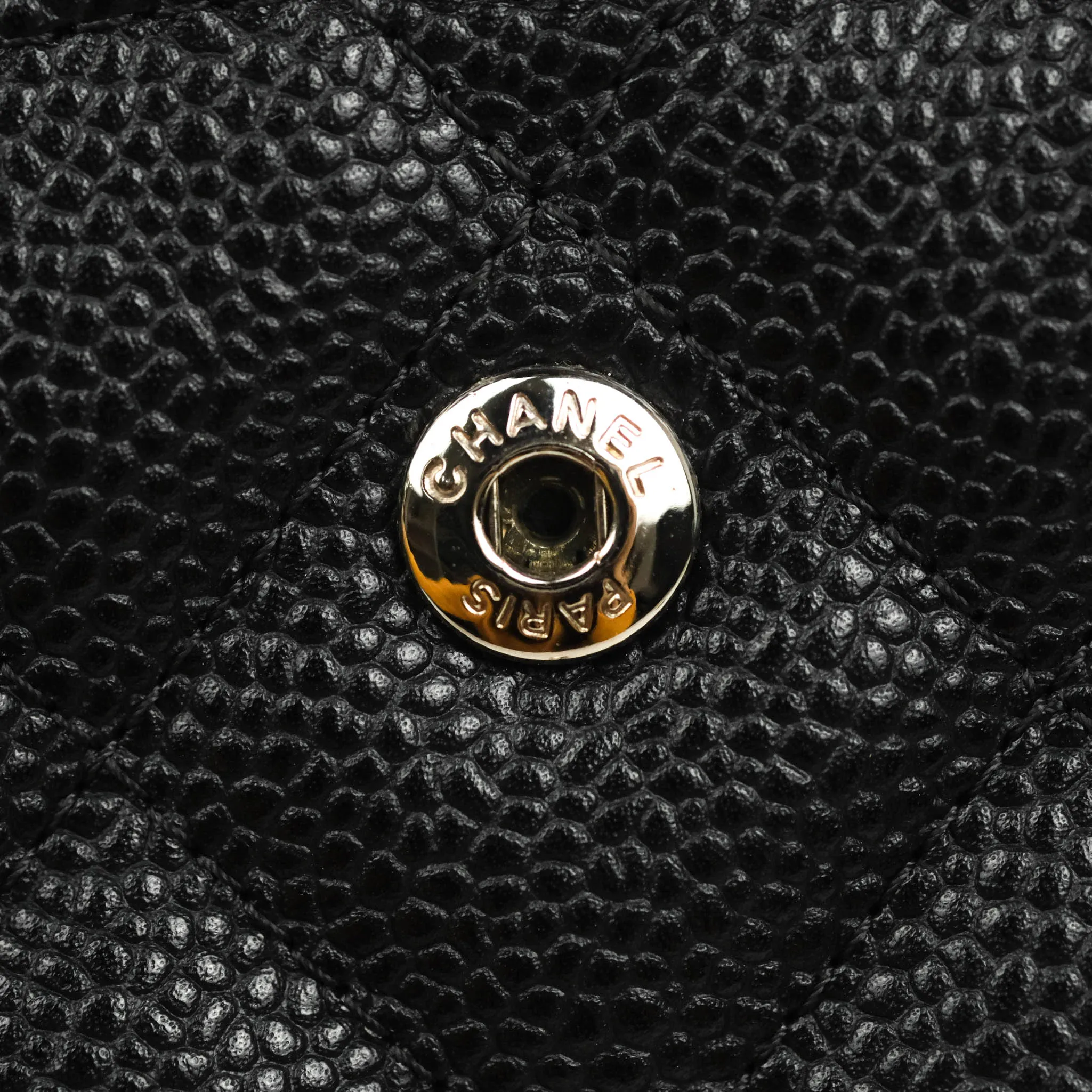 Chanel Classic Quilted Jumbo Double Flap Black Caviar Silver Hardware⁣⁣