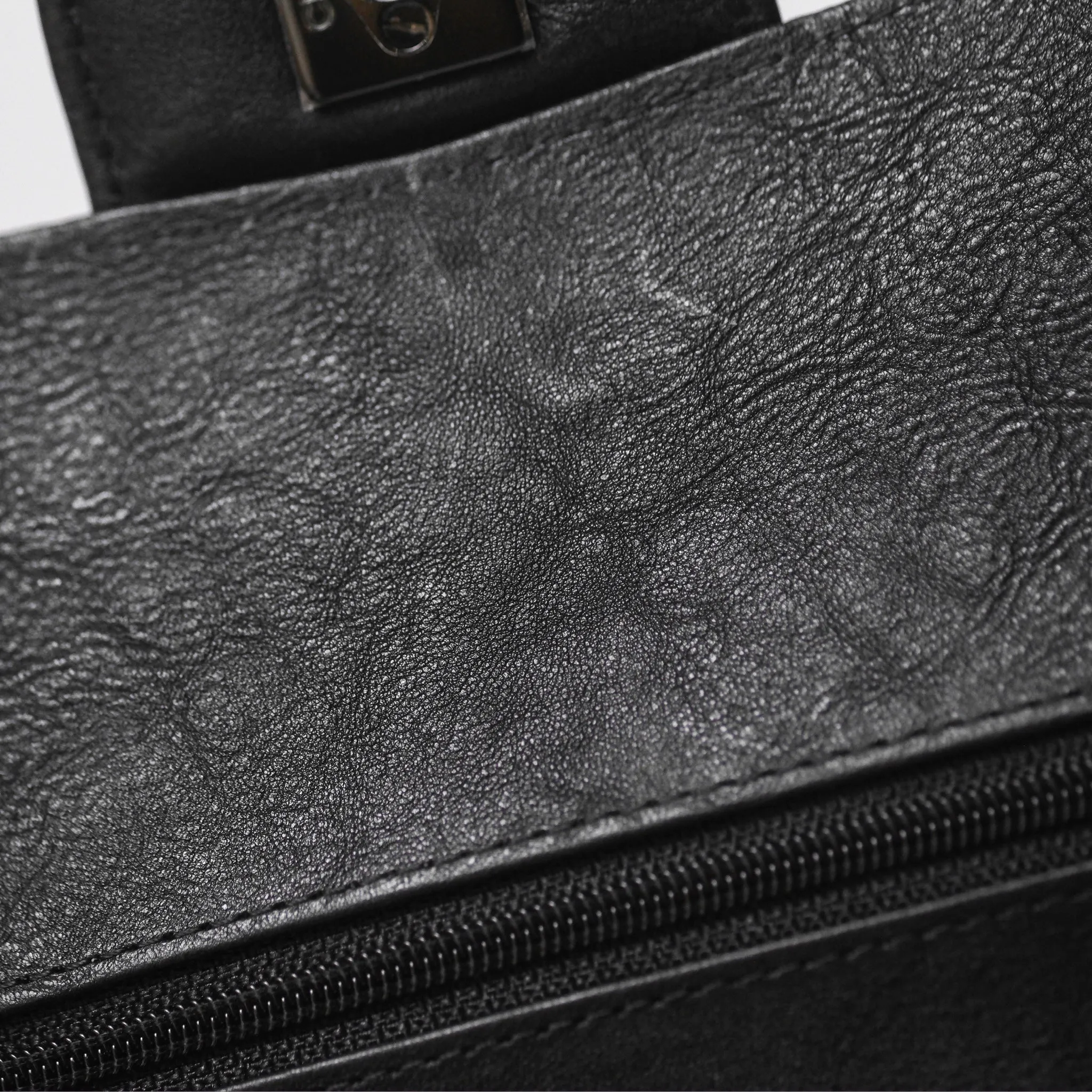 Chanel Classic Quilted M/L Medium Double Flap So Black Calfskin