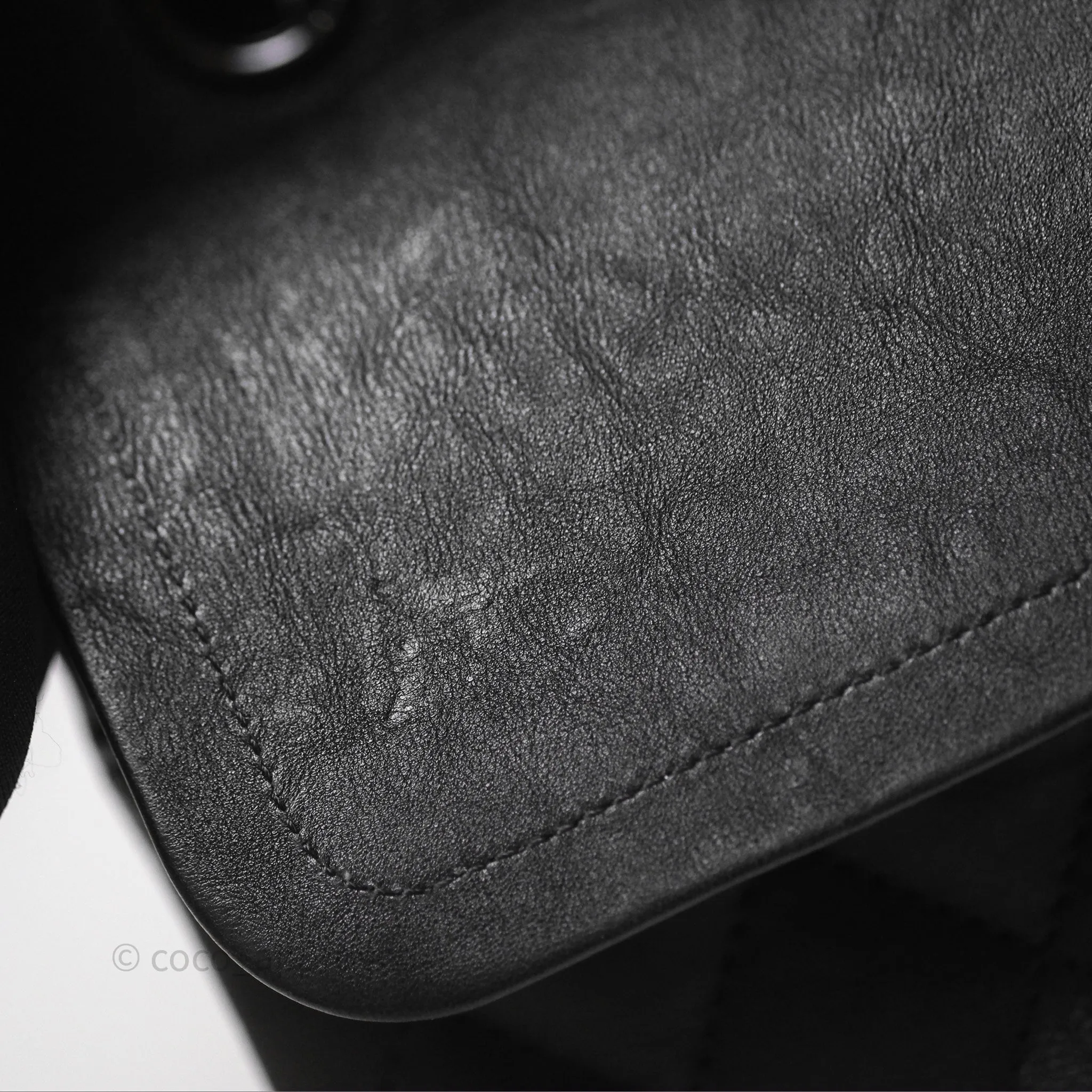 Chanel Classic Quilted M/L Medium Double Flap So Black Calfskin