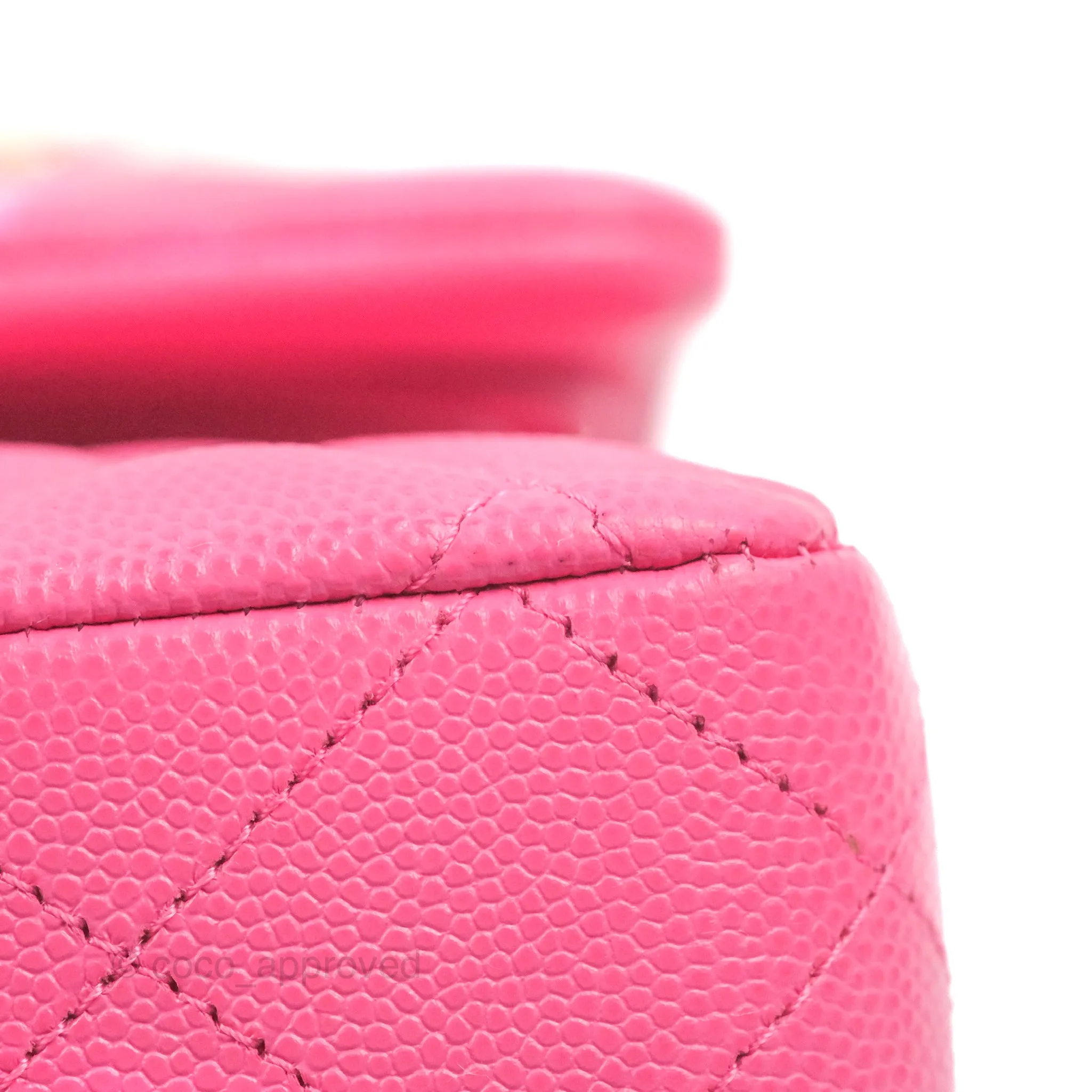 Chanel Classic Quilted M/L Medium Flap Pink Caviar Gold Hardware