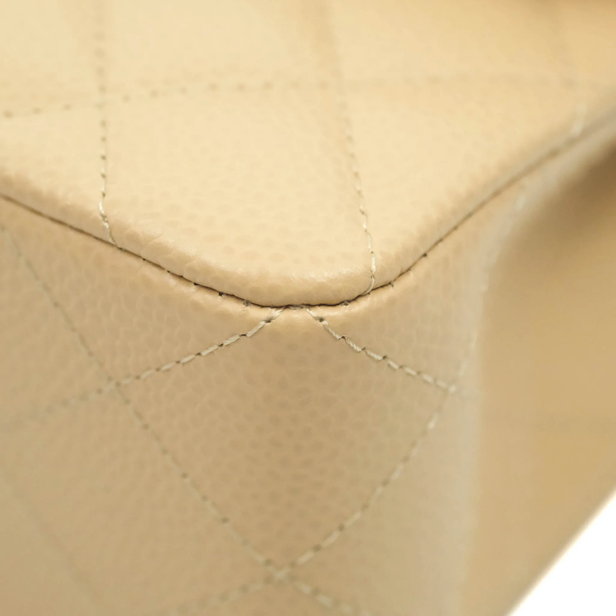 Chanel Classic Small S/M Quilted Flap Beige Caviar Gold Hardware