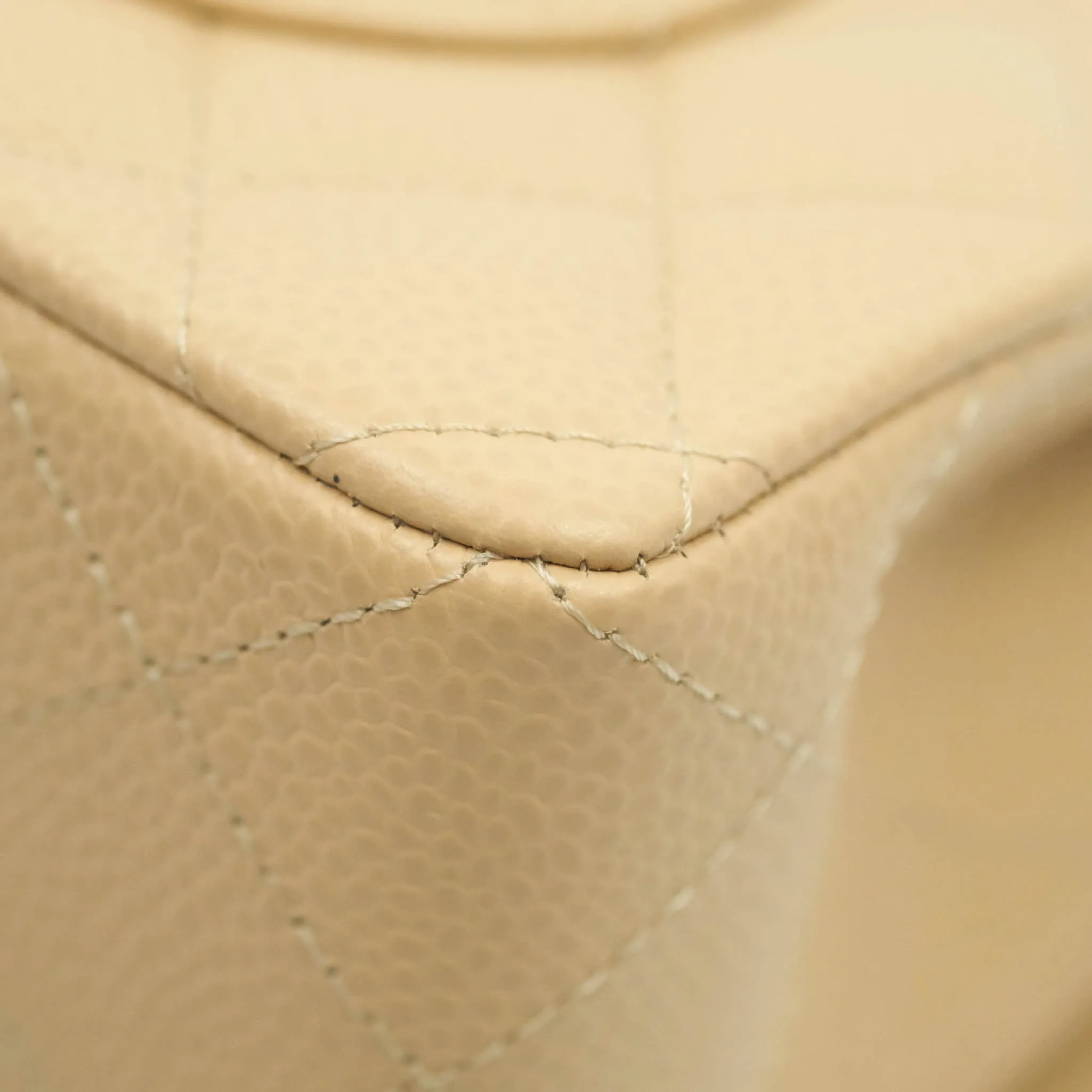 Chanel Classic Small S/M Quilted Flap Beige Caviar Gold Hardware