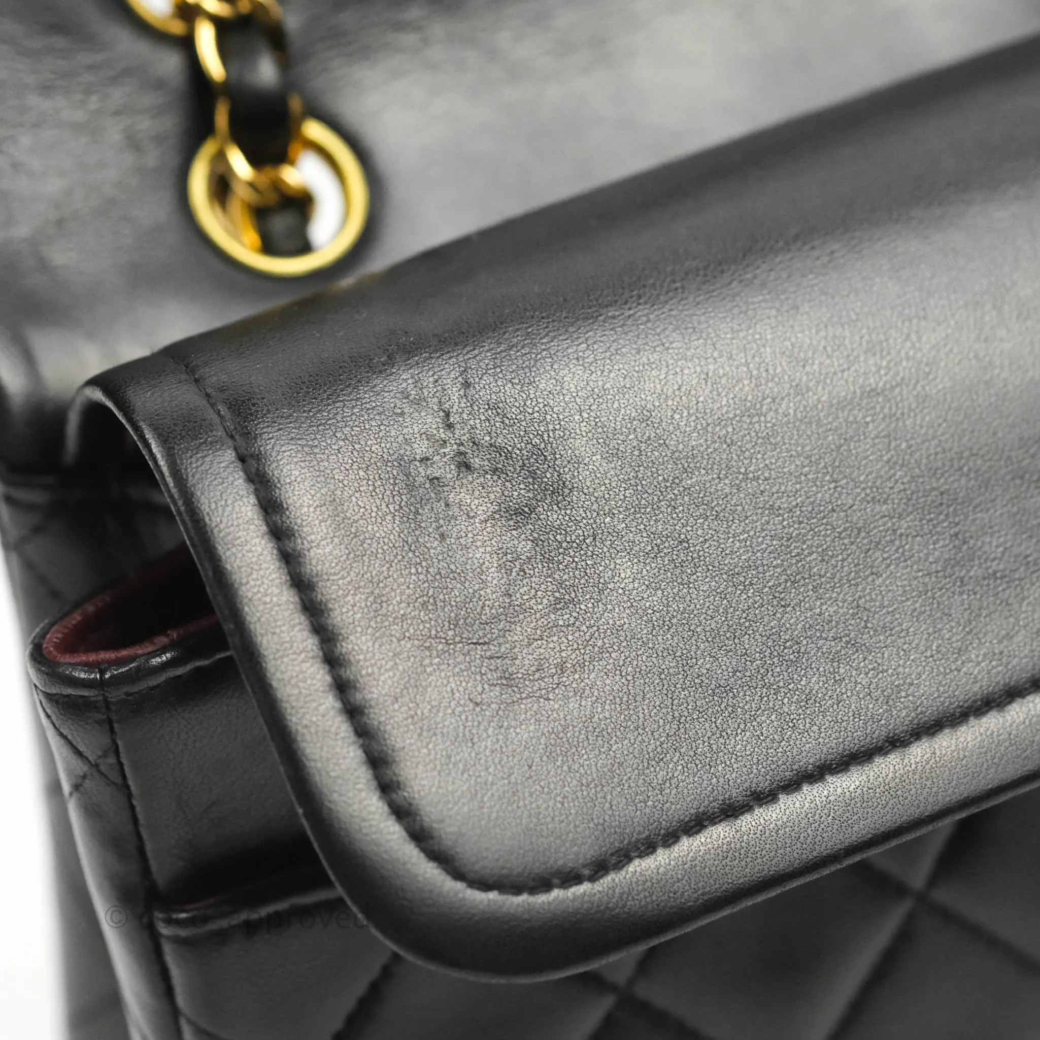 Chanel Classic Vintage Medium Flap Black Lambskin 24K Gold Hardware