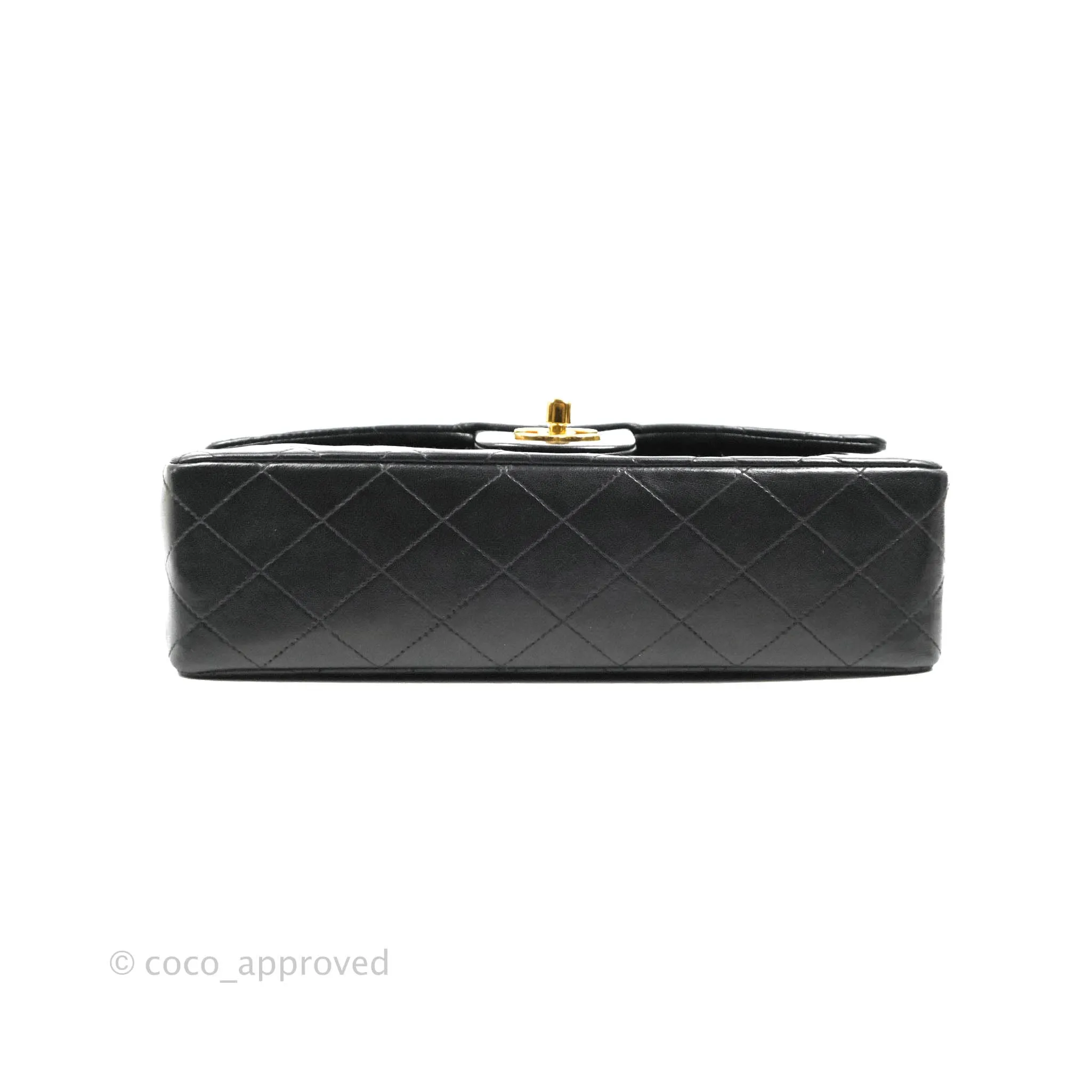 Chanel Classic Vintage Medium Flap Black Lambskin 24K Gold Hardware