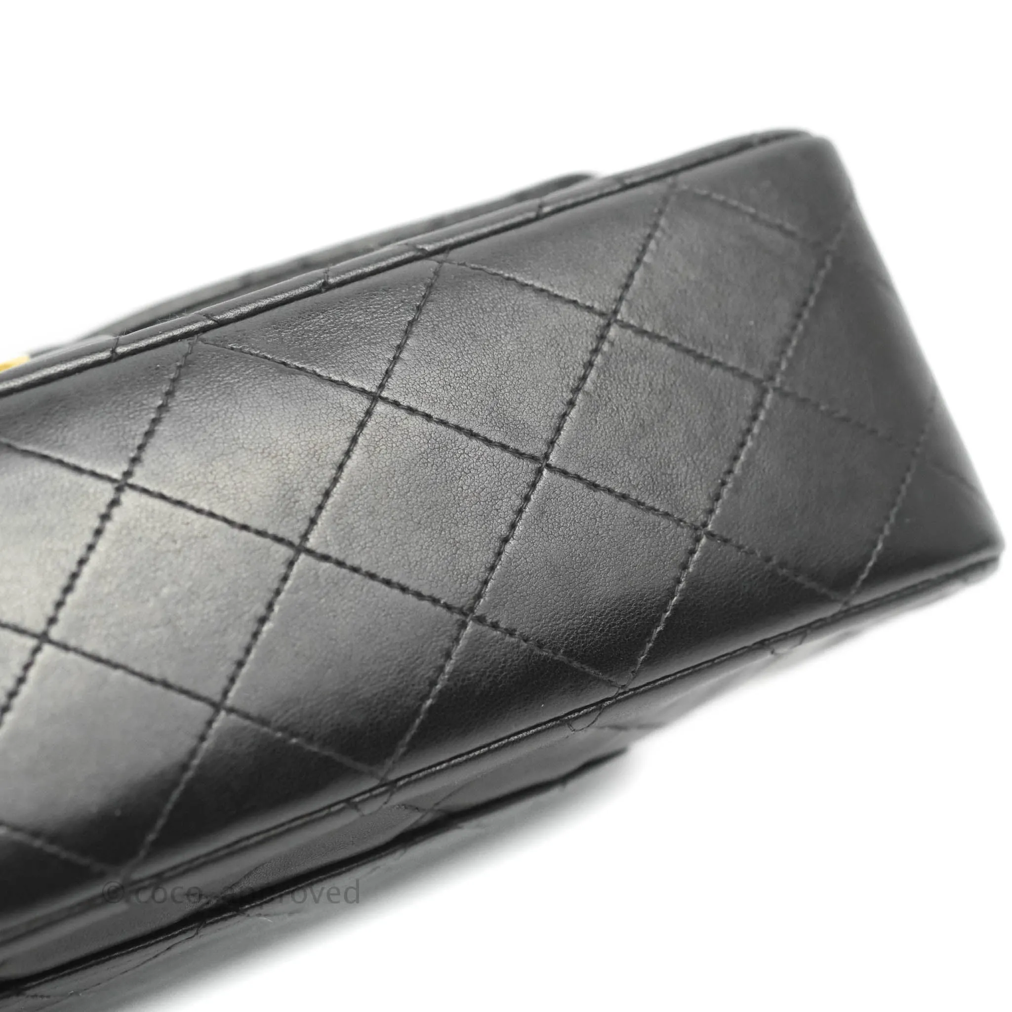 Chanel Classic Vintage Medium Flap Black Lambskin 24K Gold Hardware
