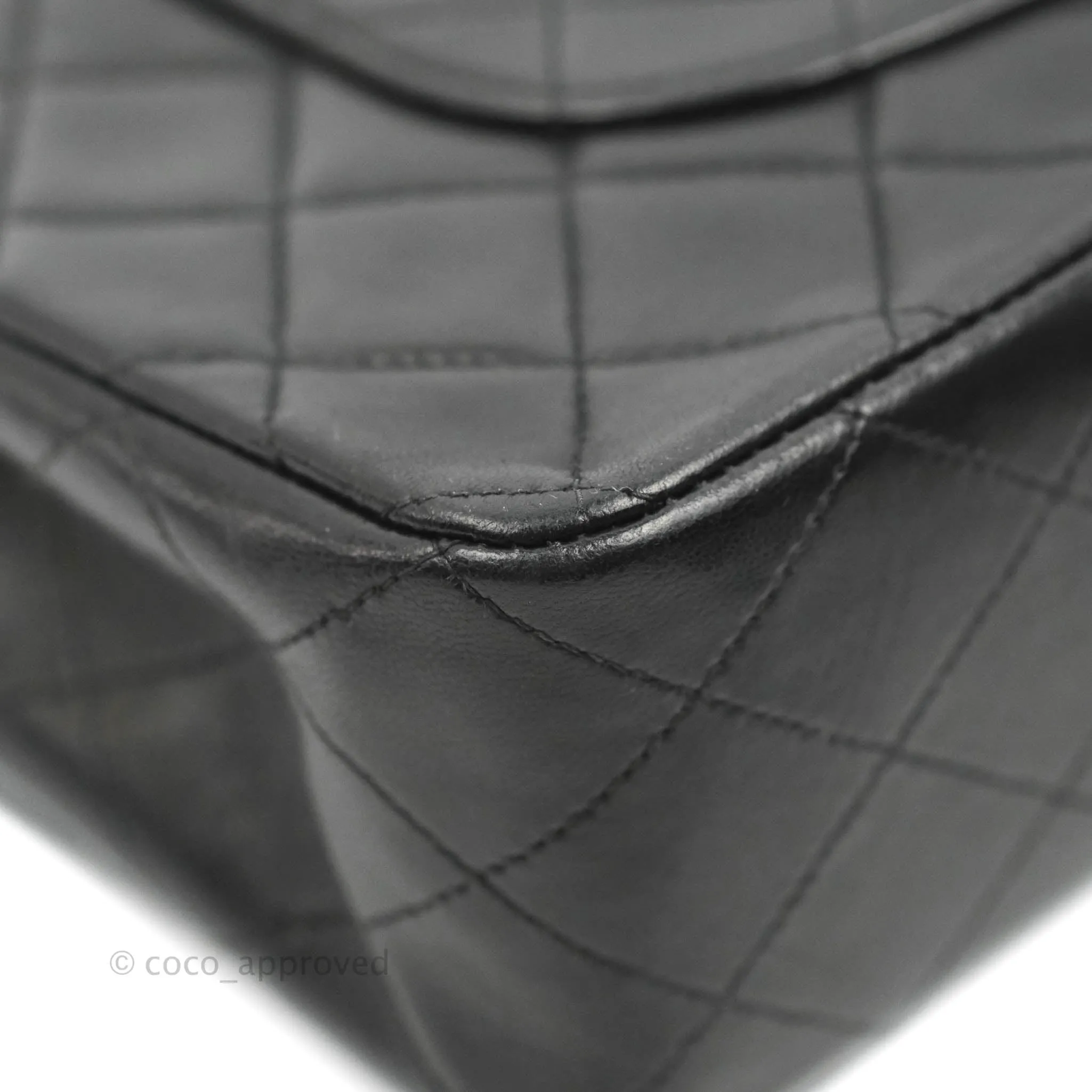 Chanel Classic Vintage Medium Flap Black Lambskin 24K Gold Hardware