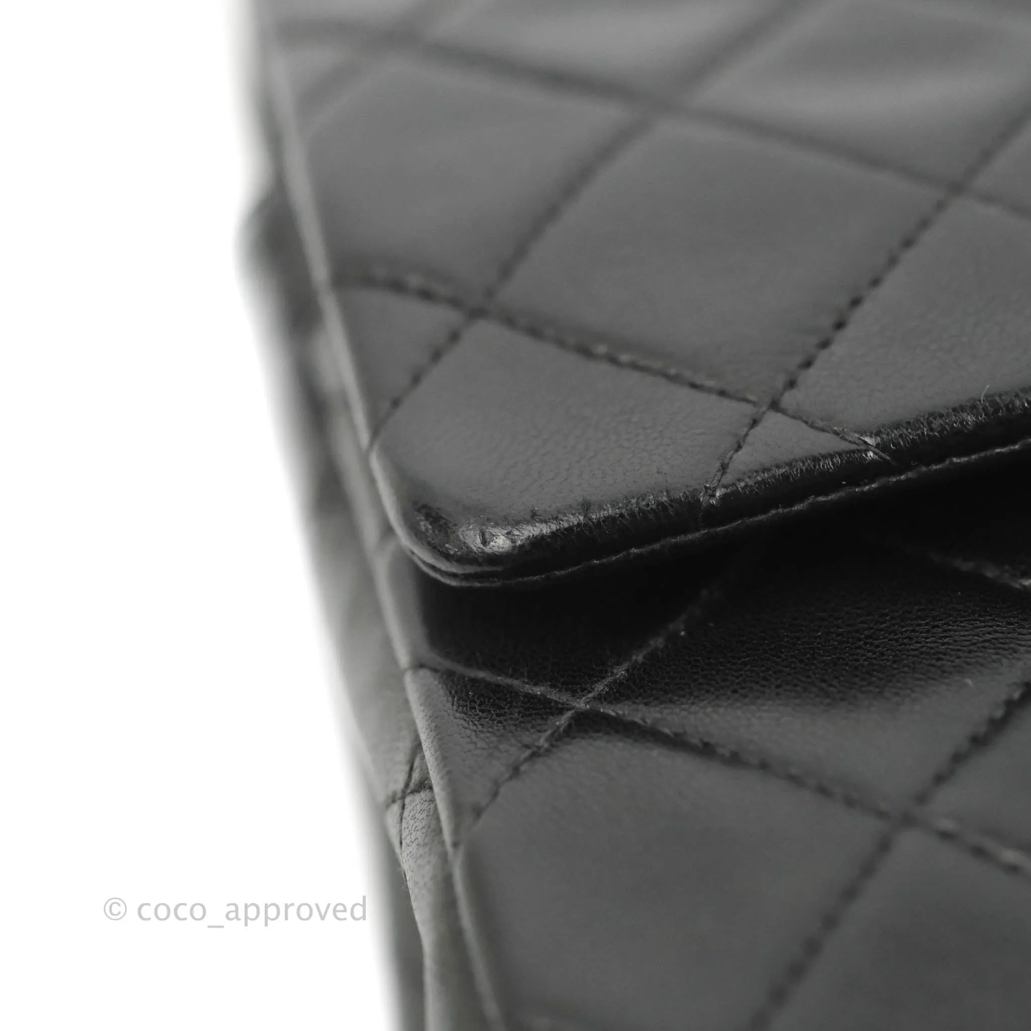 Chanel Classic Vintage Medium Flap Black Lambskin 24K Gold Hardware