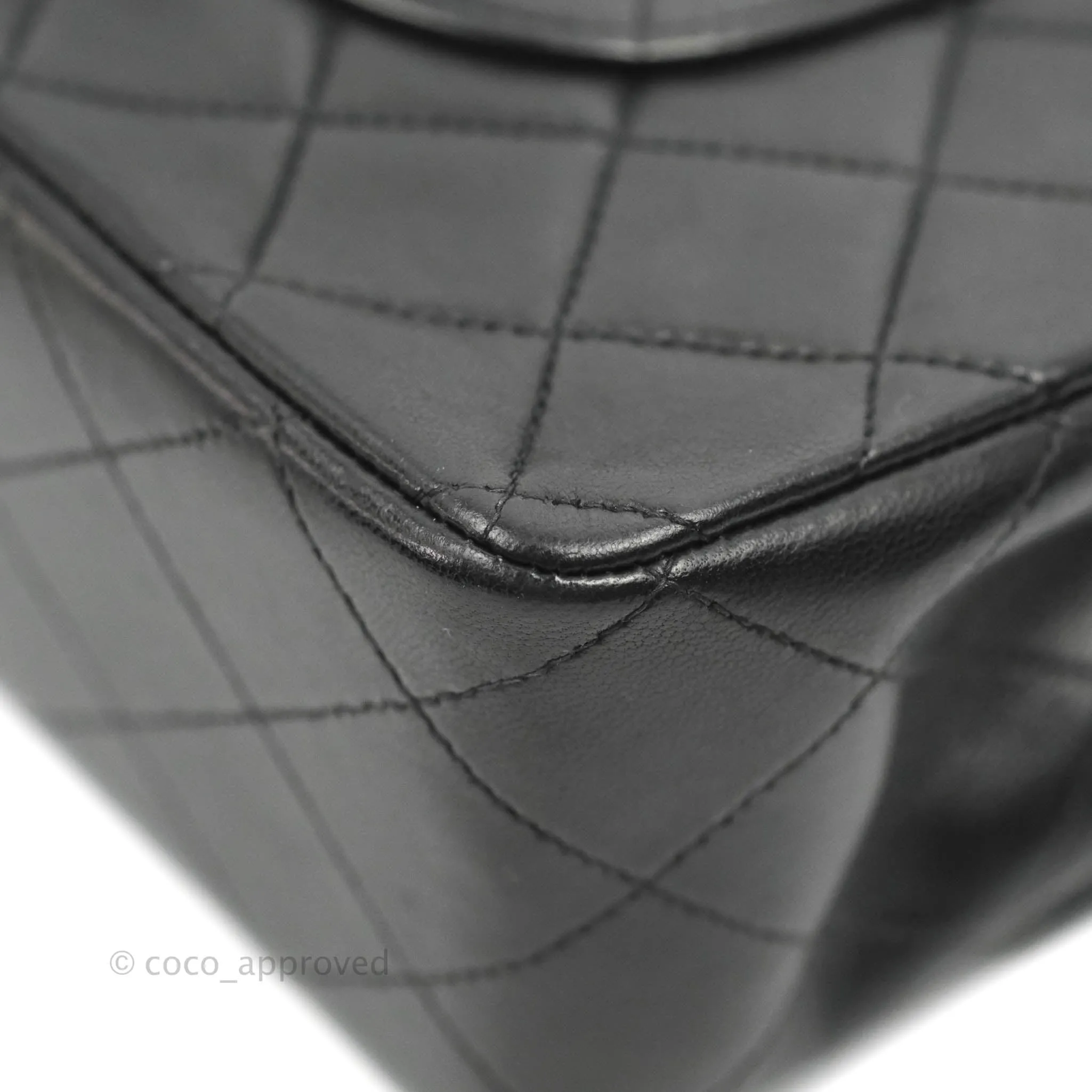 Chanel Classic Vintage Medium Flap Black Lambskin 24K Gold Hardware