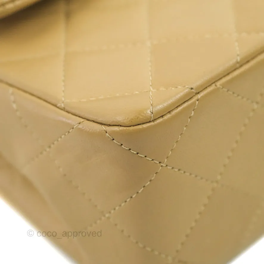 Chanel Classic Vintage Small Flap Dark Beige Lambskin 24K Gold Hardware