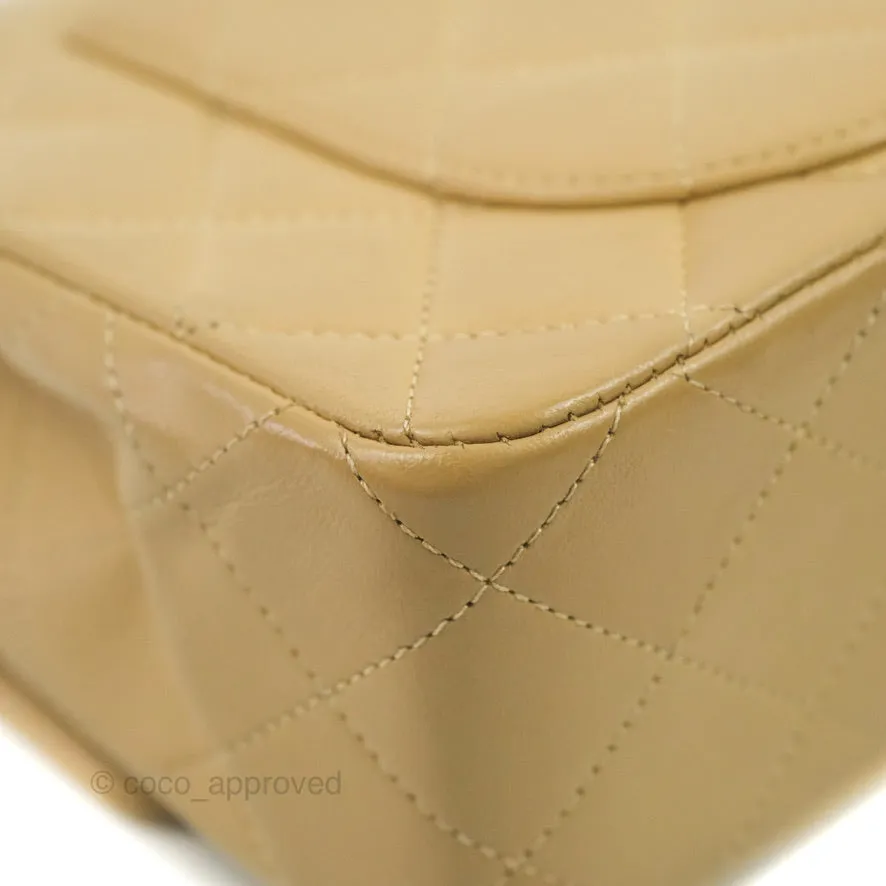 Chanel Classic Vintage Small Flap Dark Beige Lambskin 24K Gold Hardware