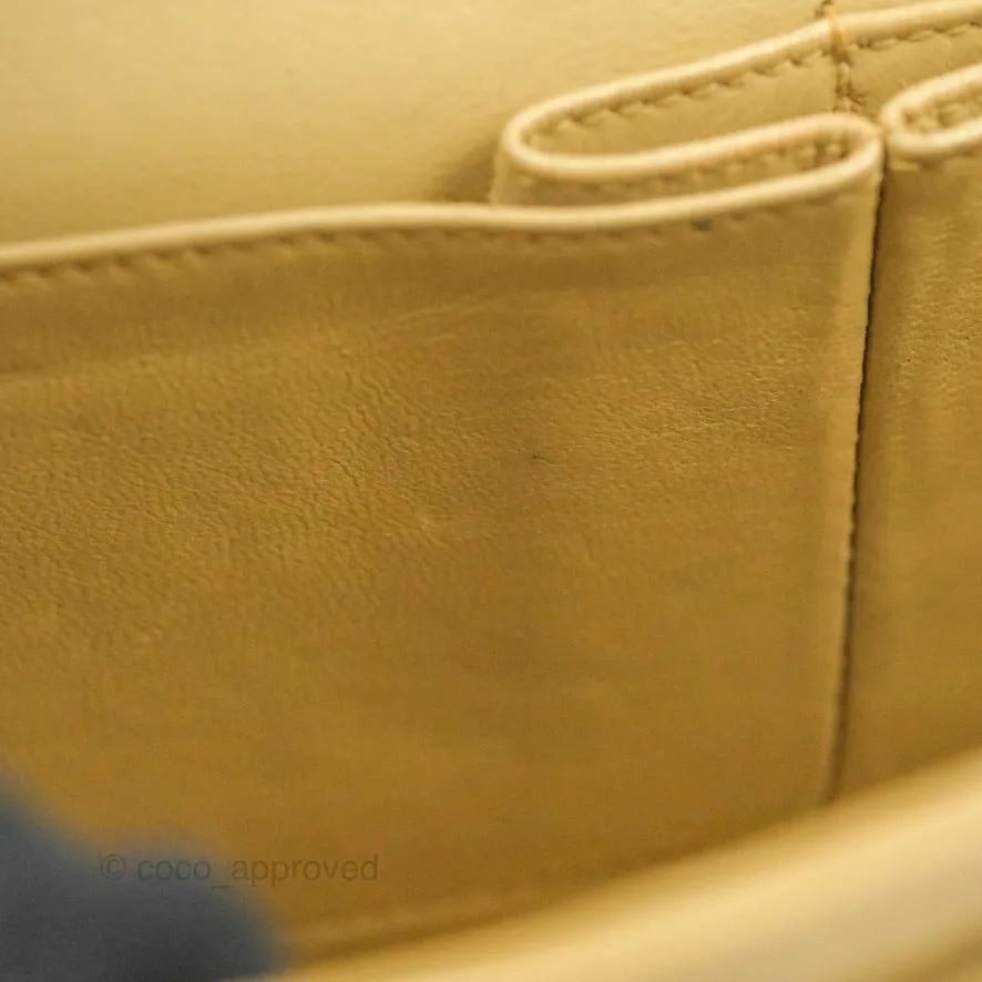 Chanel Classic Vintage Small Flap Dark Beige Lambskin 24K Gold Hardware