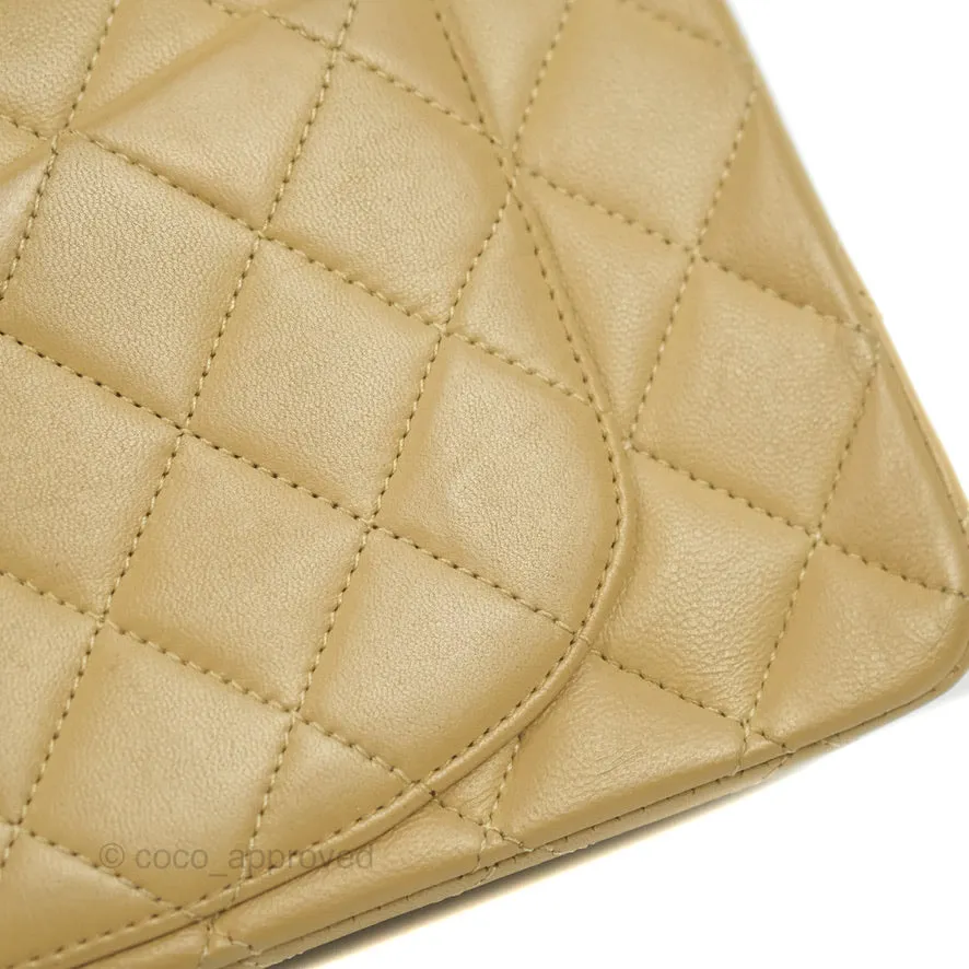 Chanel Classic Vintage Small Flap Dark Beige Lambskin 24K Gold Hardware