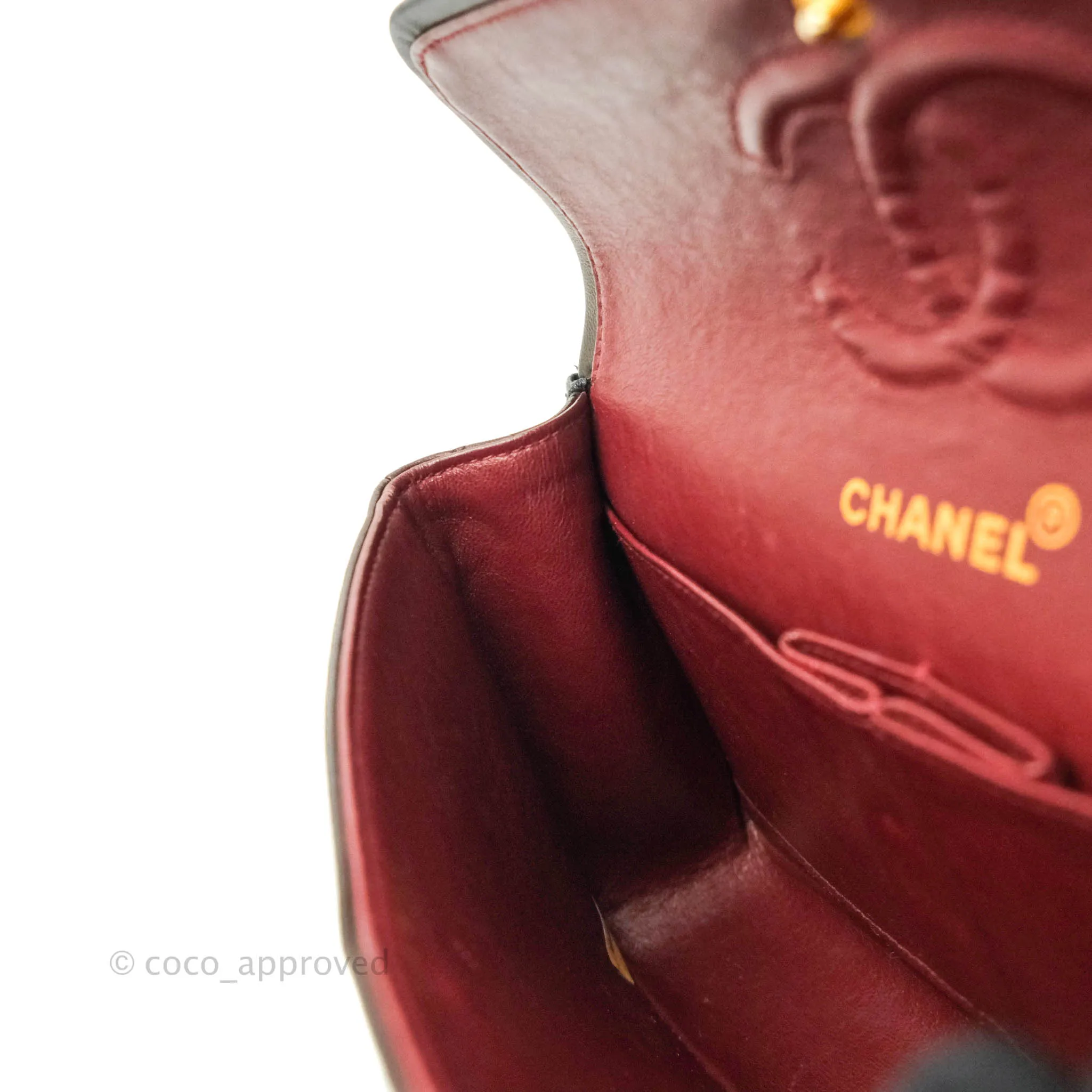 Chanel Classic Vintage Small S/M Flap Dark Brown Lambskin 24K Gold Hardware