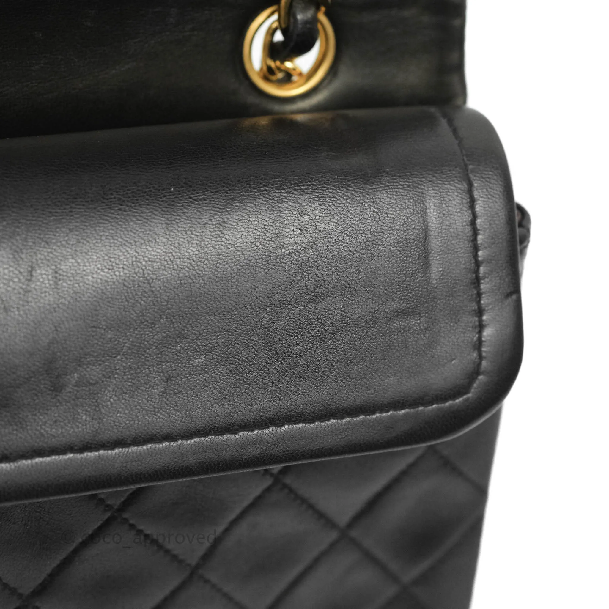 Chanel Classic Vintage Small S/M Flap Dark Brown Lambskin 24K Gold Hardware