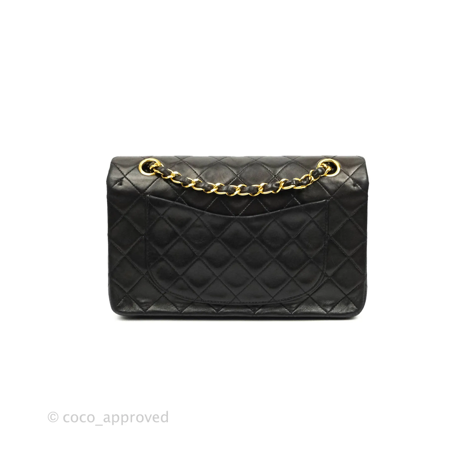 Chanel Classic Vintage Small S/M Flap Dark Brown Lambskin 24K Gold Hardware