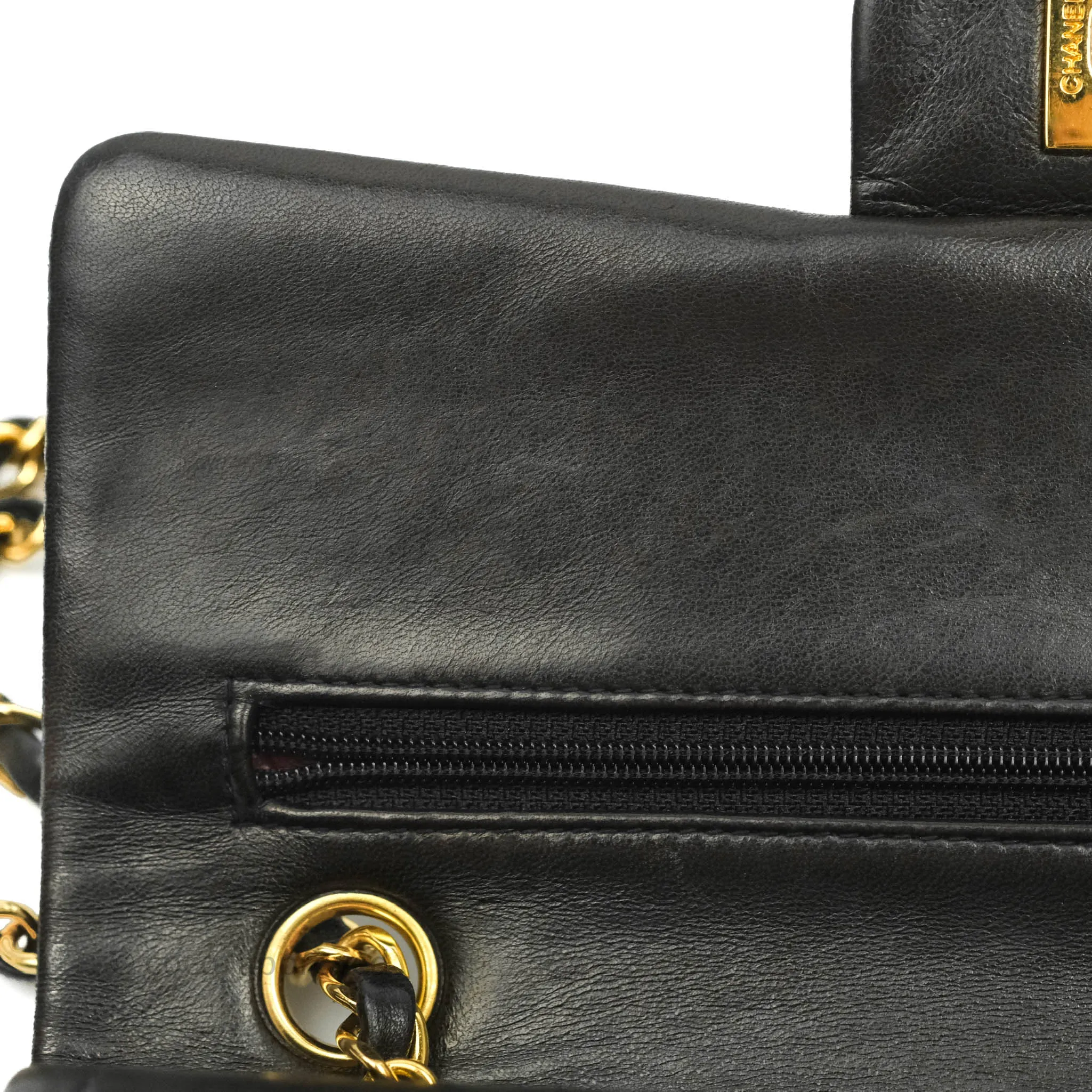 Chanel Classic Vintage Small S/M Flap Dark Brown Lambskin 24K Gold Hardware