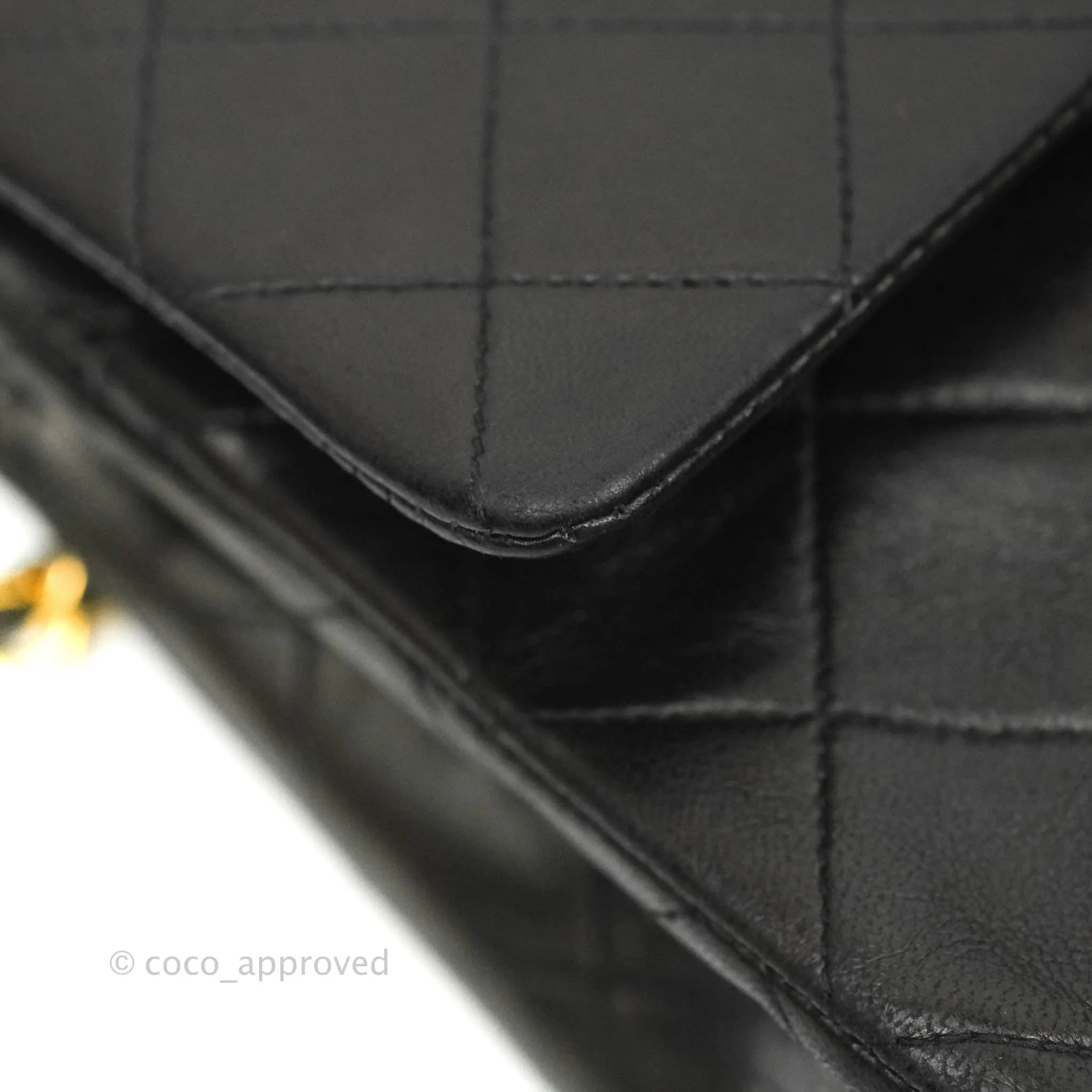 Chanel Classic Vintage Small S/M Flap Dark Brown Lambskin 24K Gold Hardware