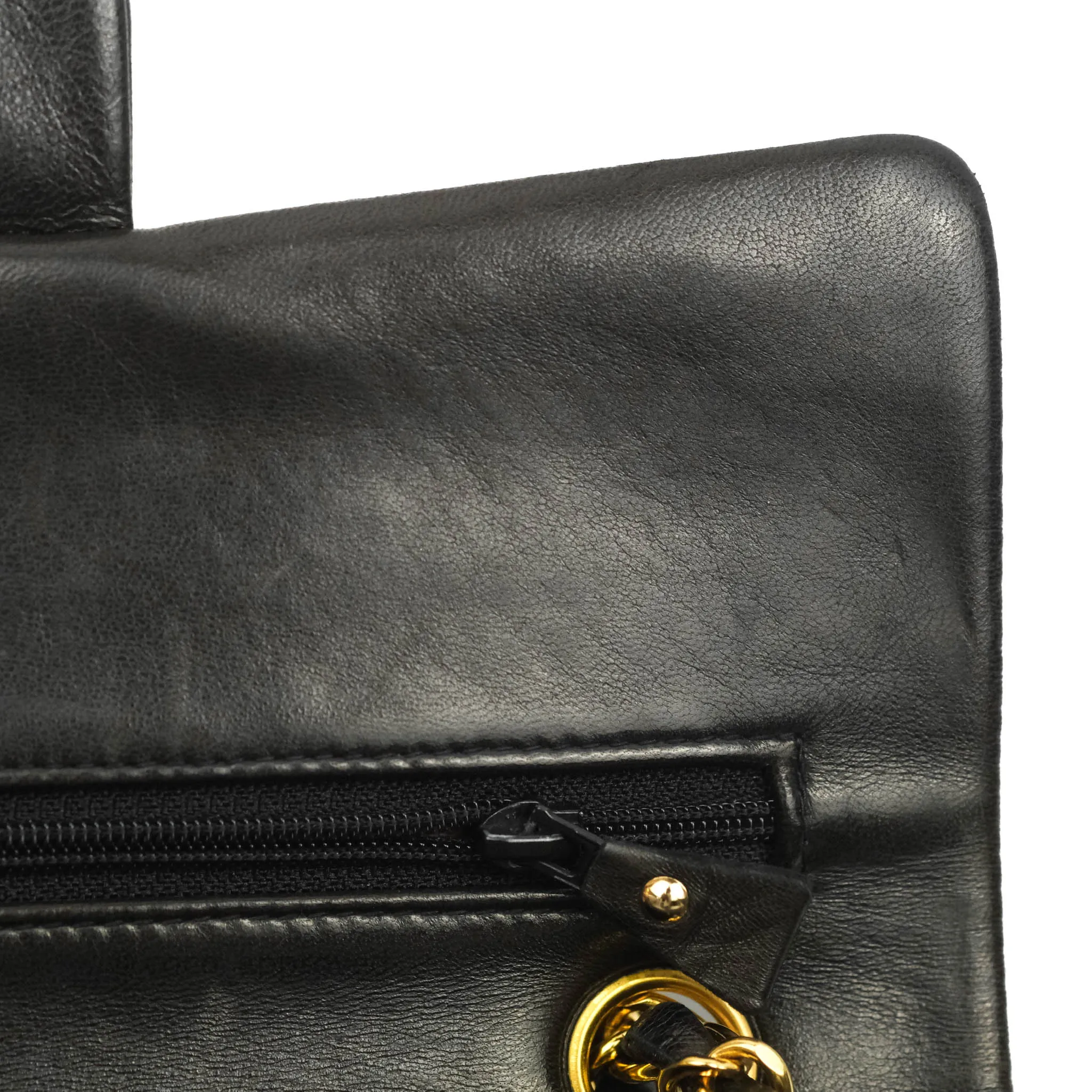 Chanel Classic Vintage Small S/M Flap Dark Brown Lambskin 24K Gold Hardware
